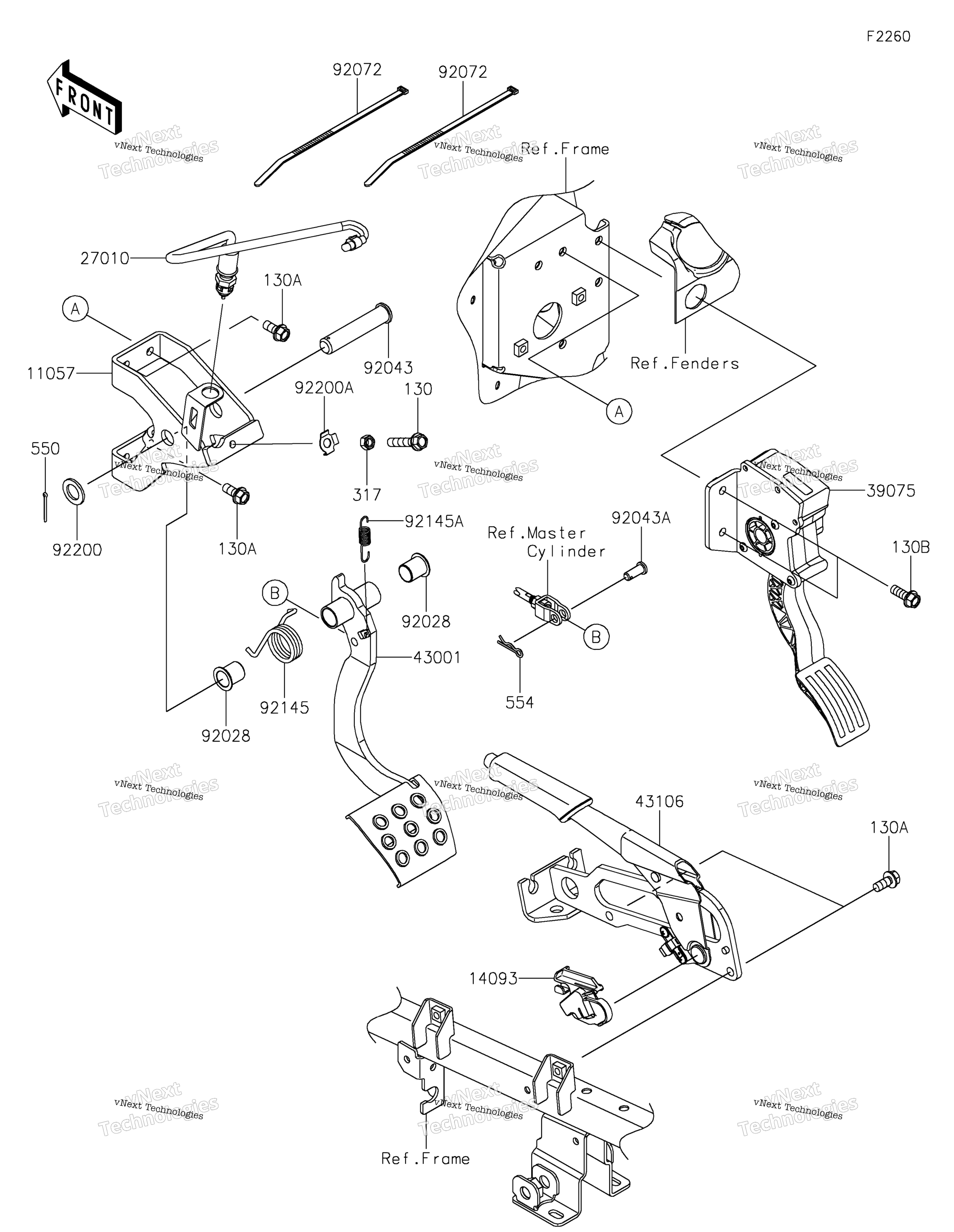 Тормоз Pedal/Throttle Lever