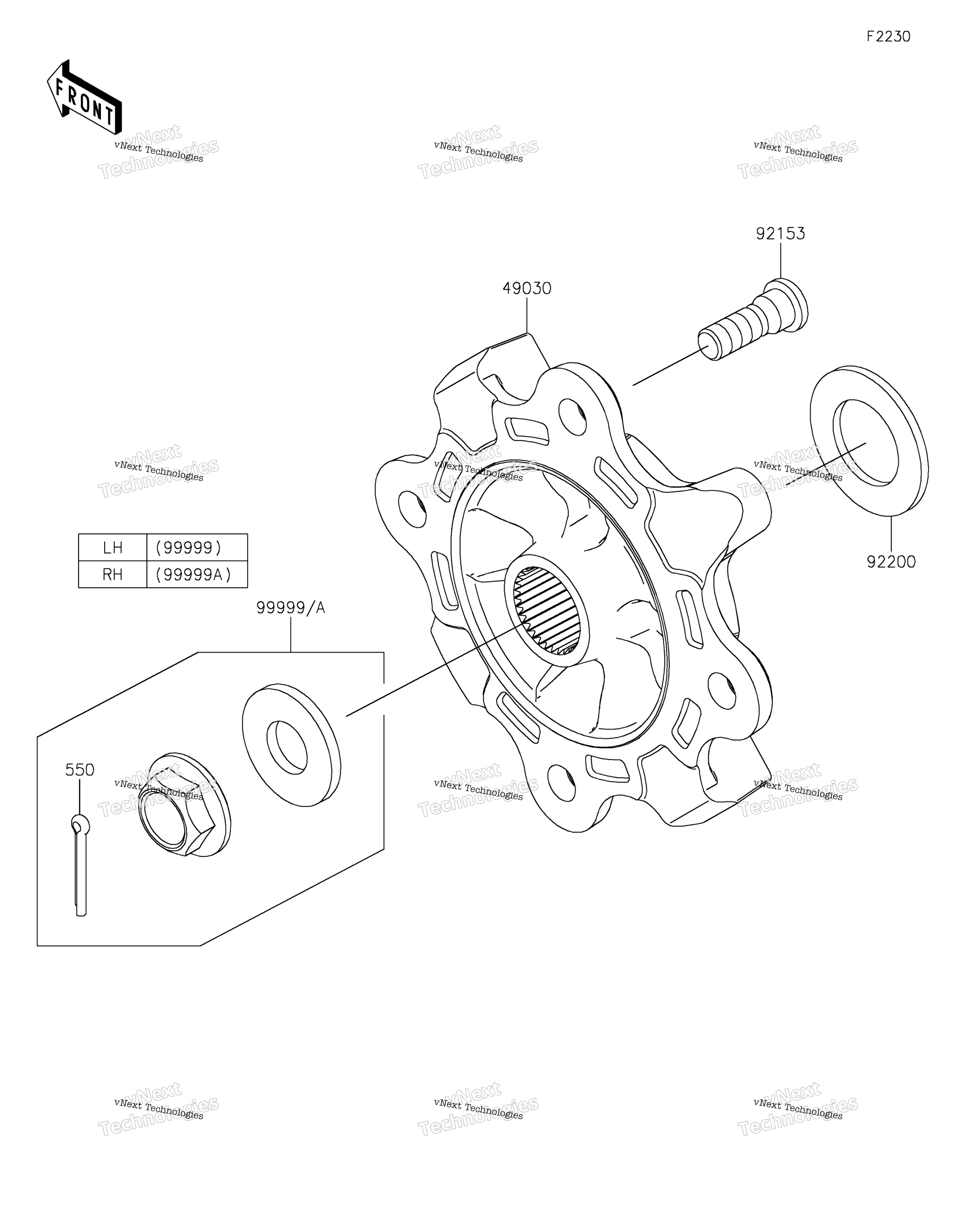 Передняя часть Hubs/Brakes
