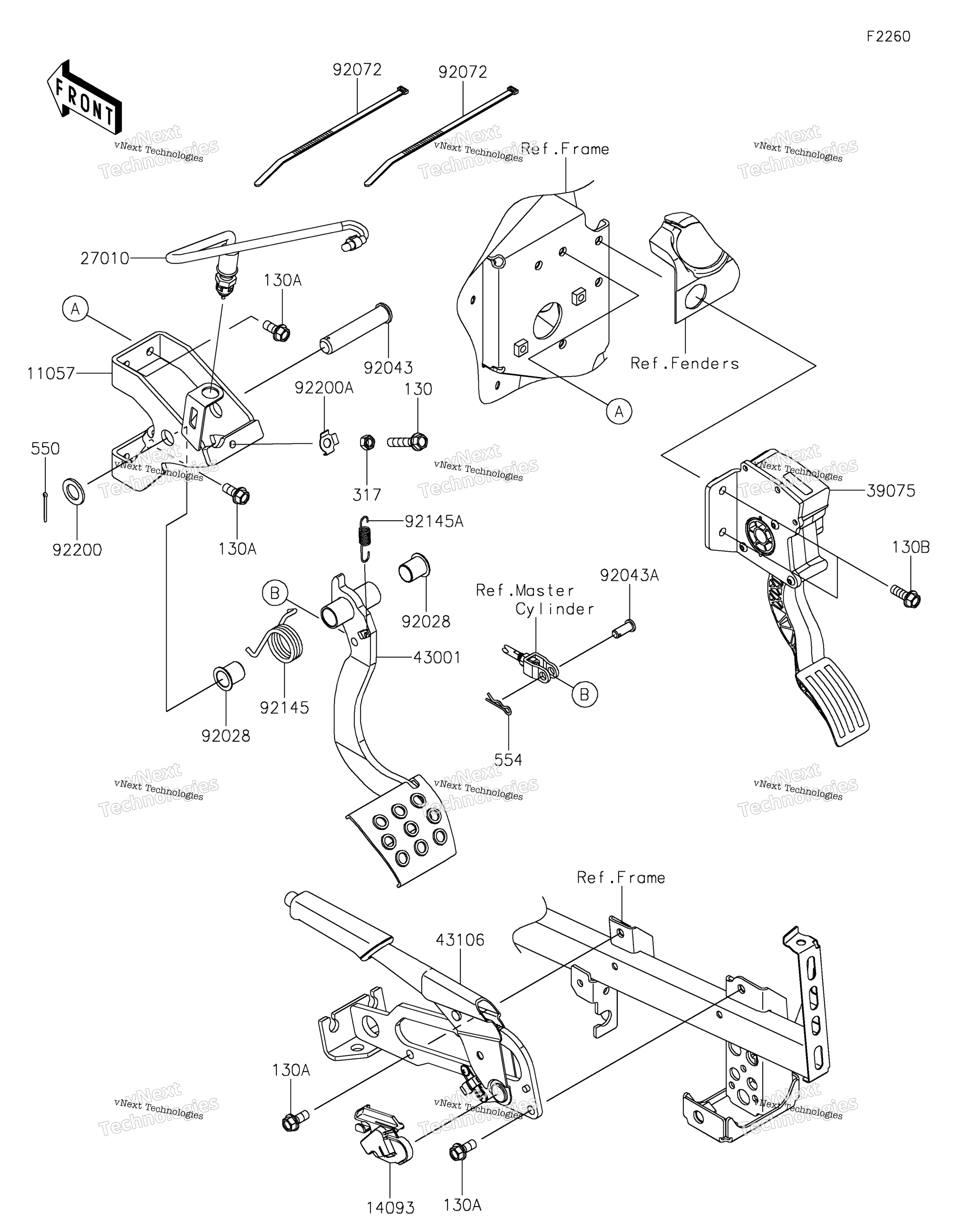 Тормоз Pedal/Throttle Lever
