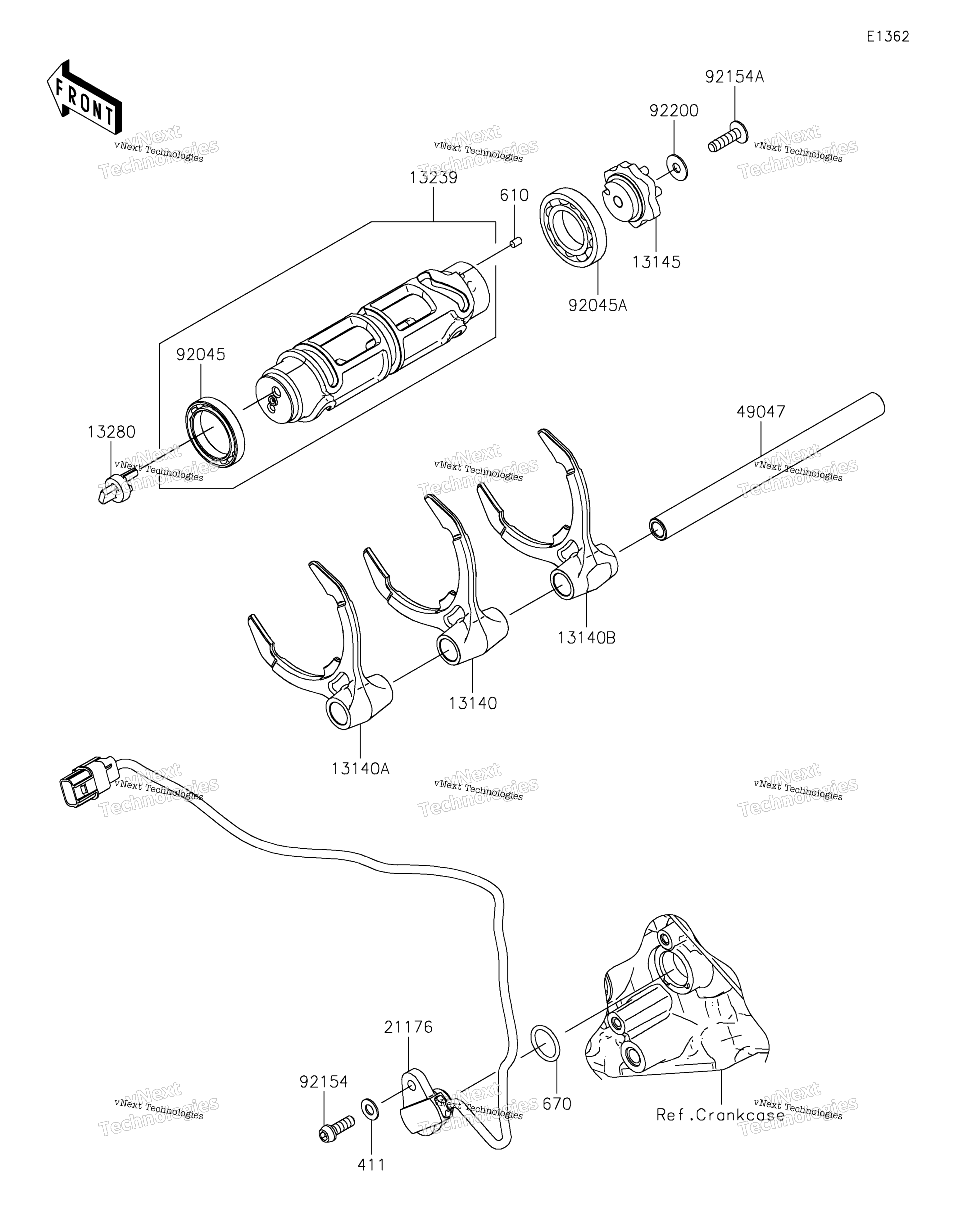 передача Change Drum / Shift Fork(S)
