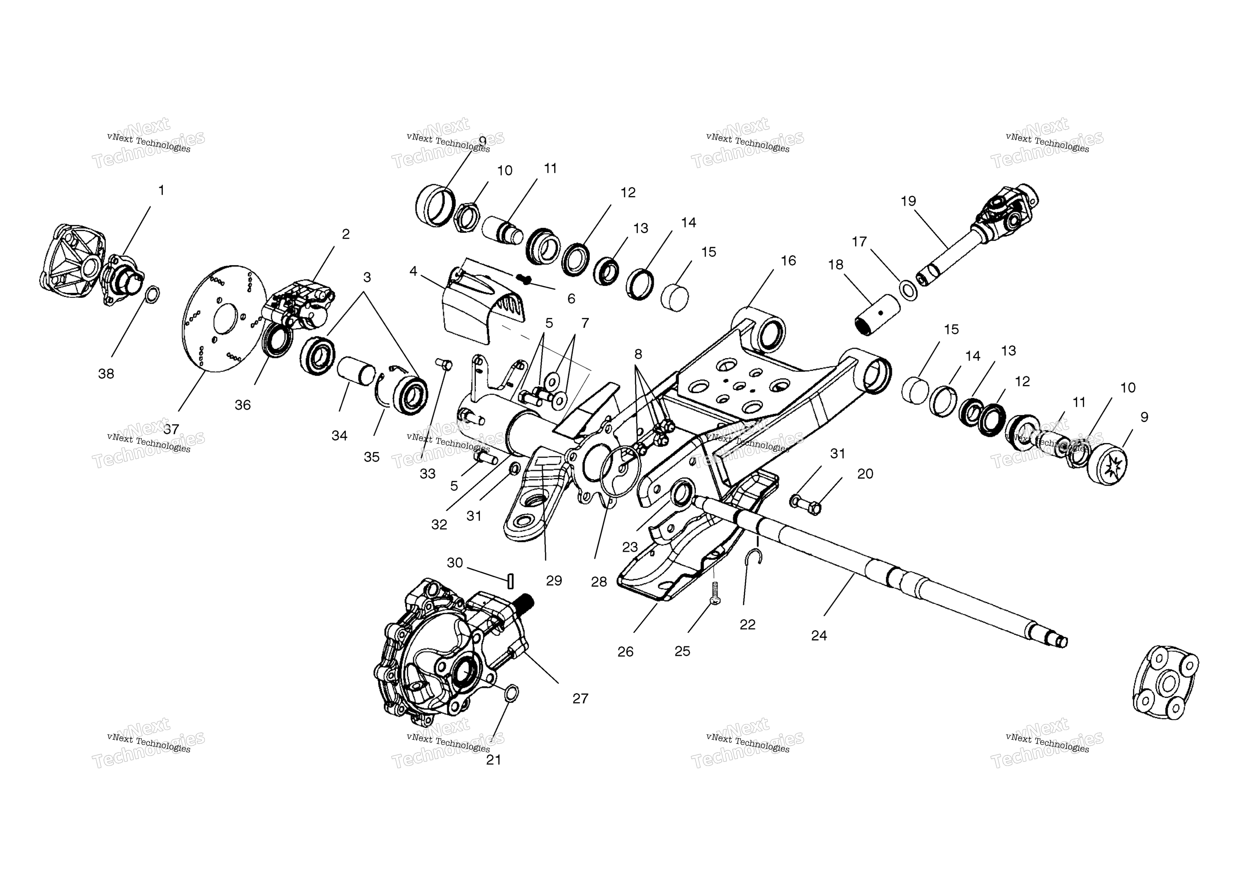 Swing Arm / задний Gearcase крепление A00cb32aa