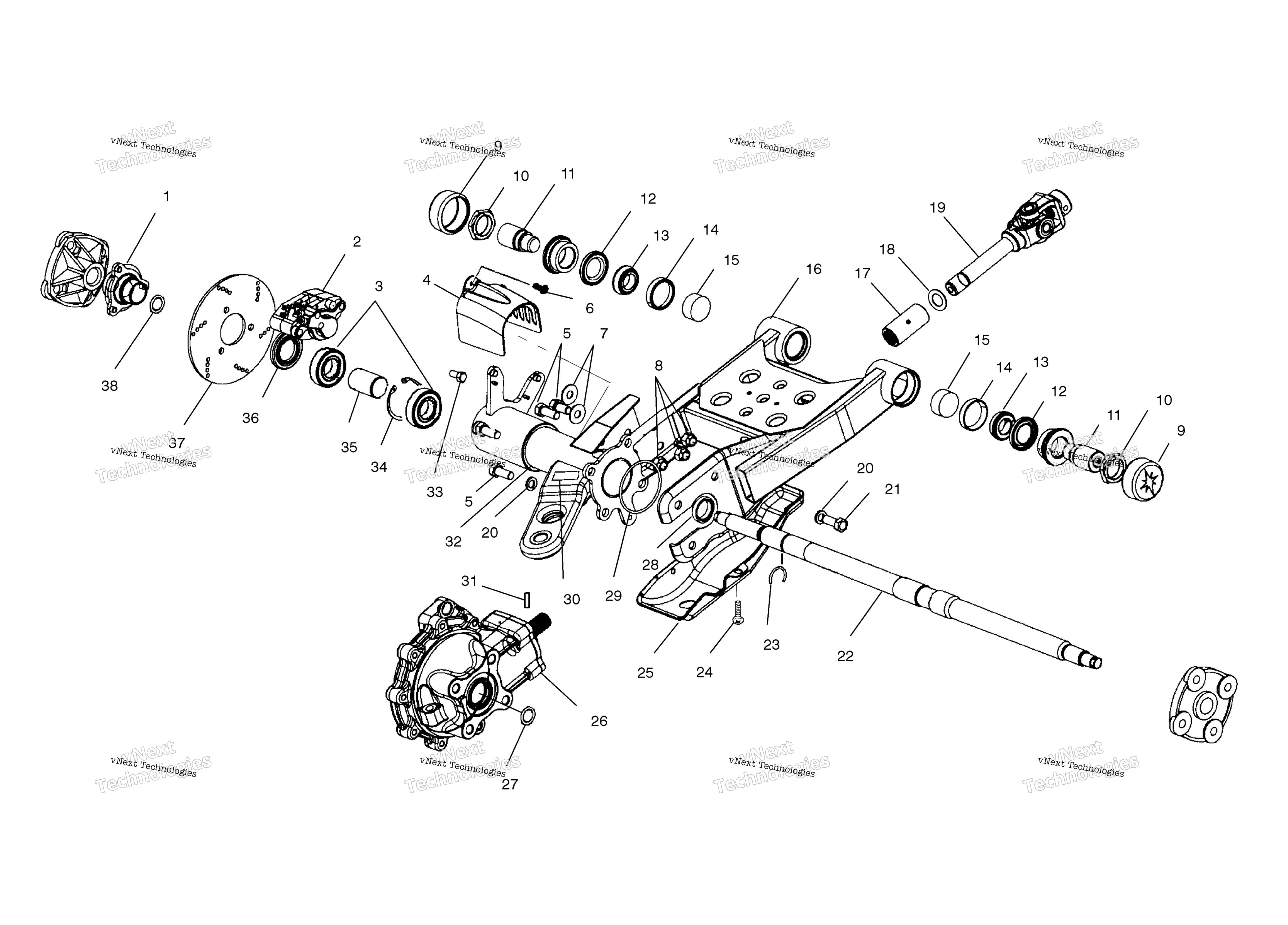 Swing Arm / задний Gearcase крепление A00cd32aa
