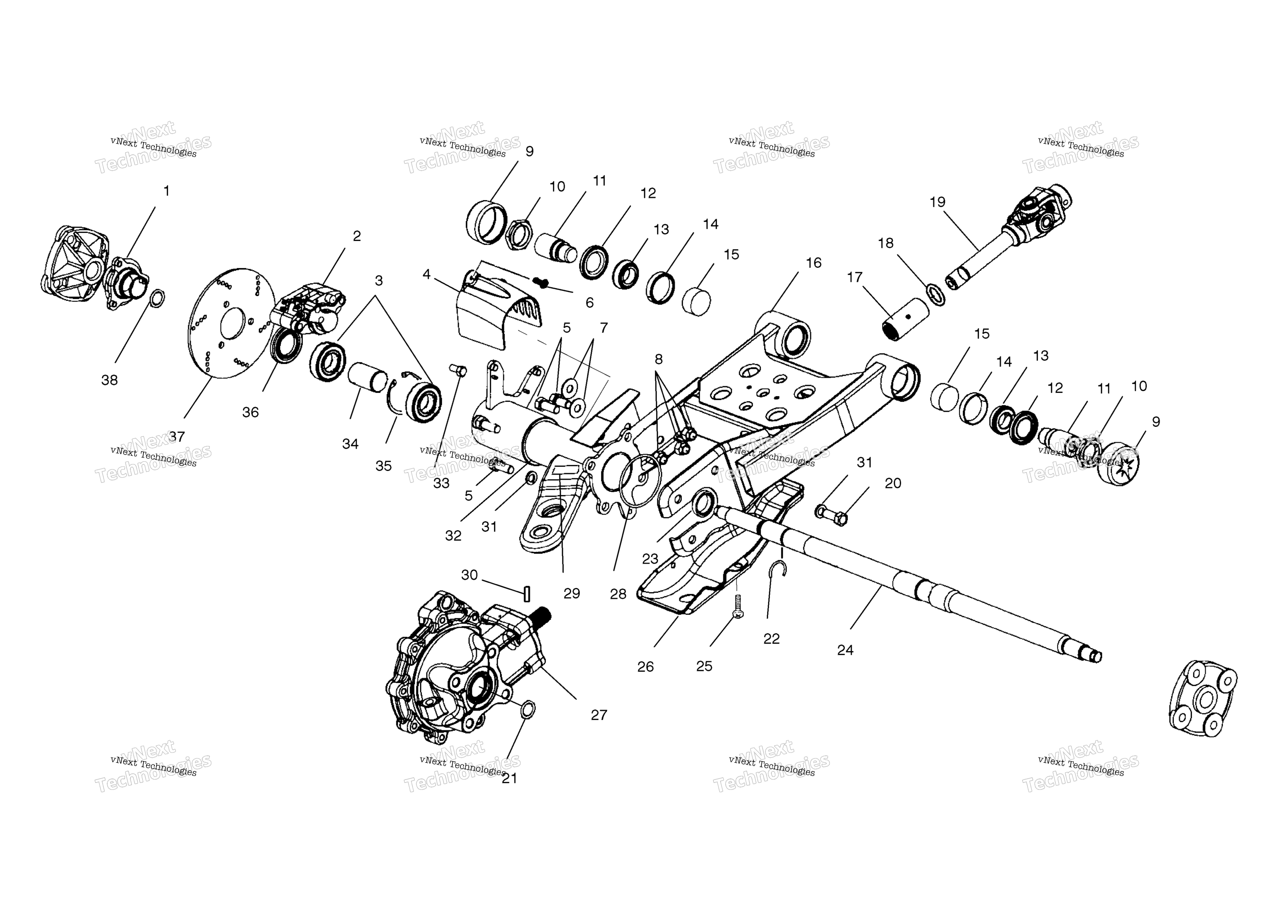 Swing Arm / задний Gearcase крепление A00cd50fb