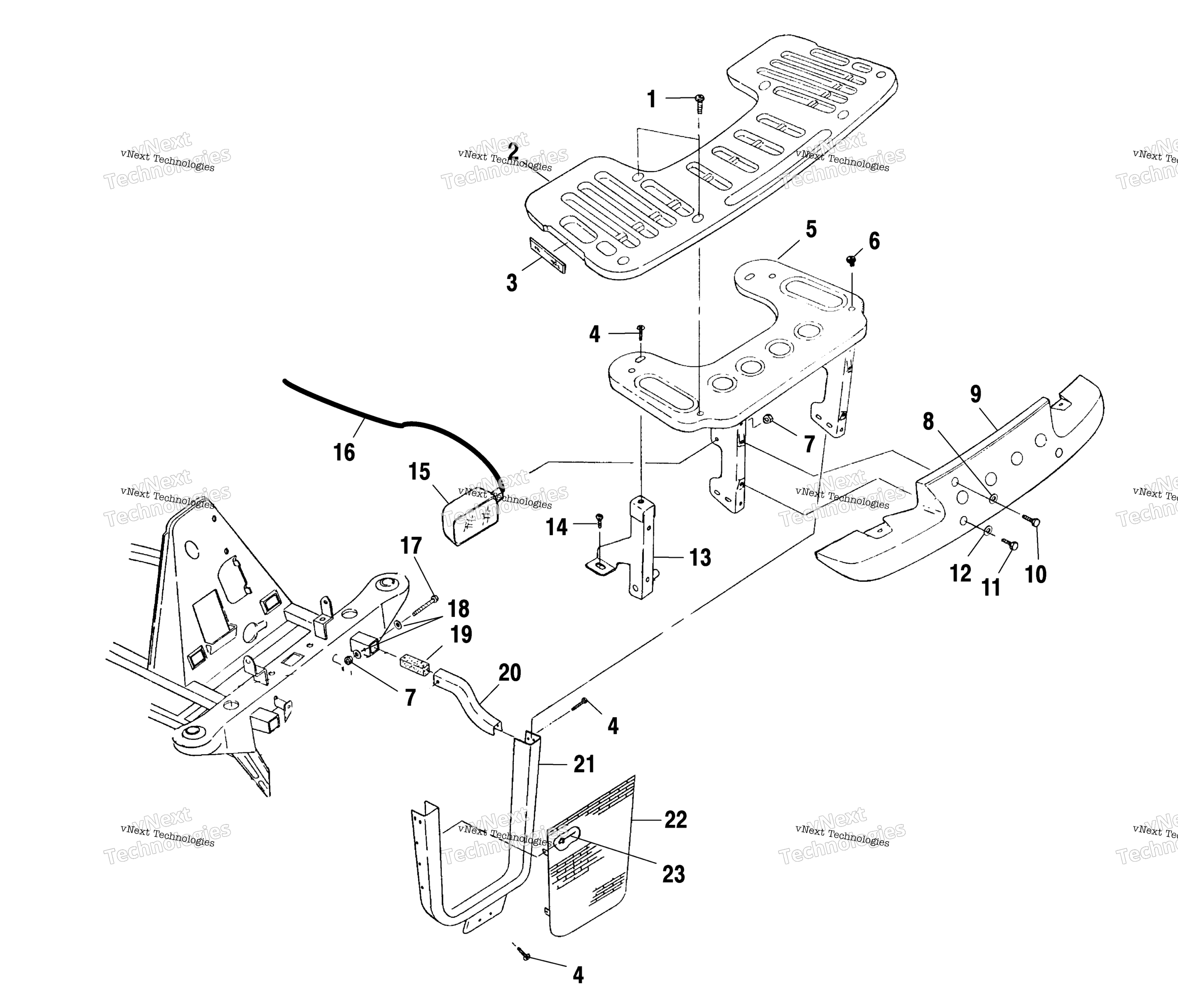 Передняя часть Rack & Bumper Mounting A00ch33aa