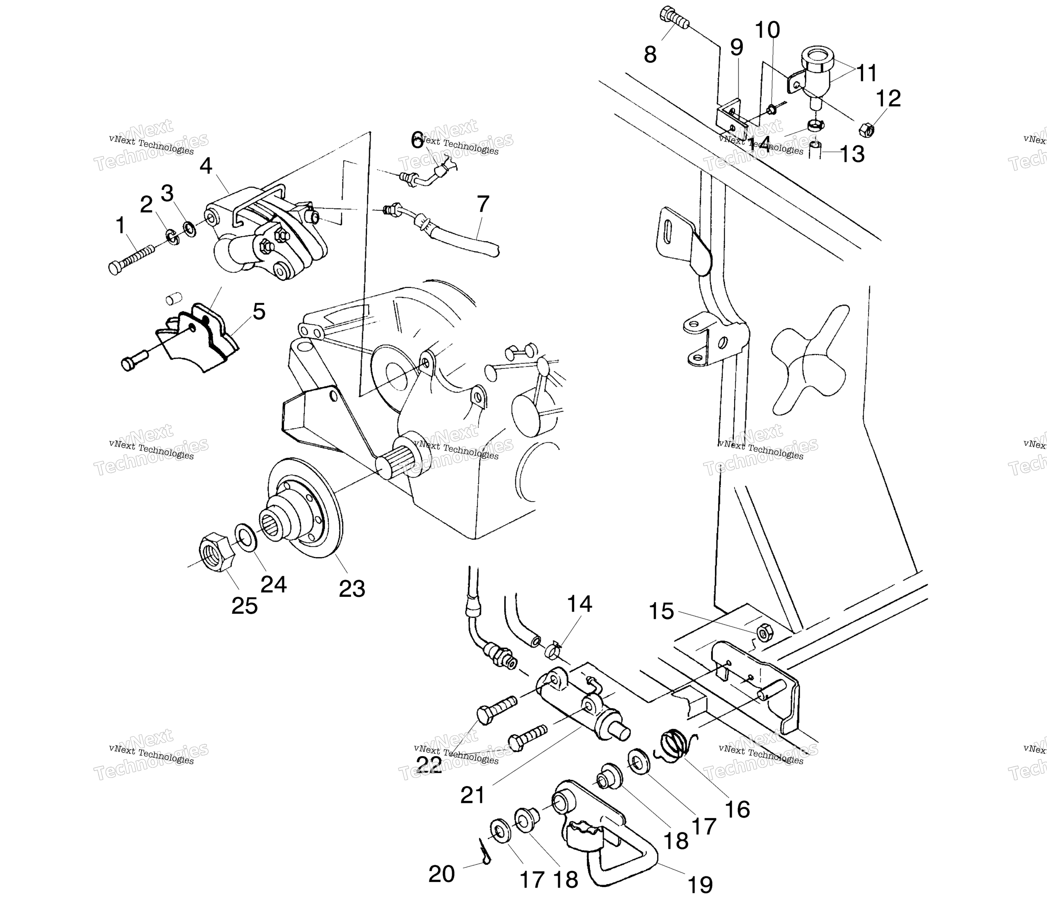 Задняя часть Brake/Foot Pedal
