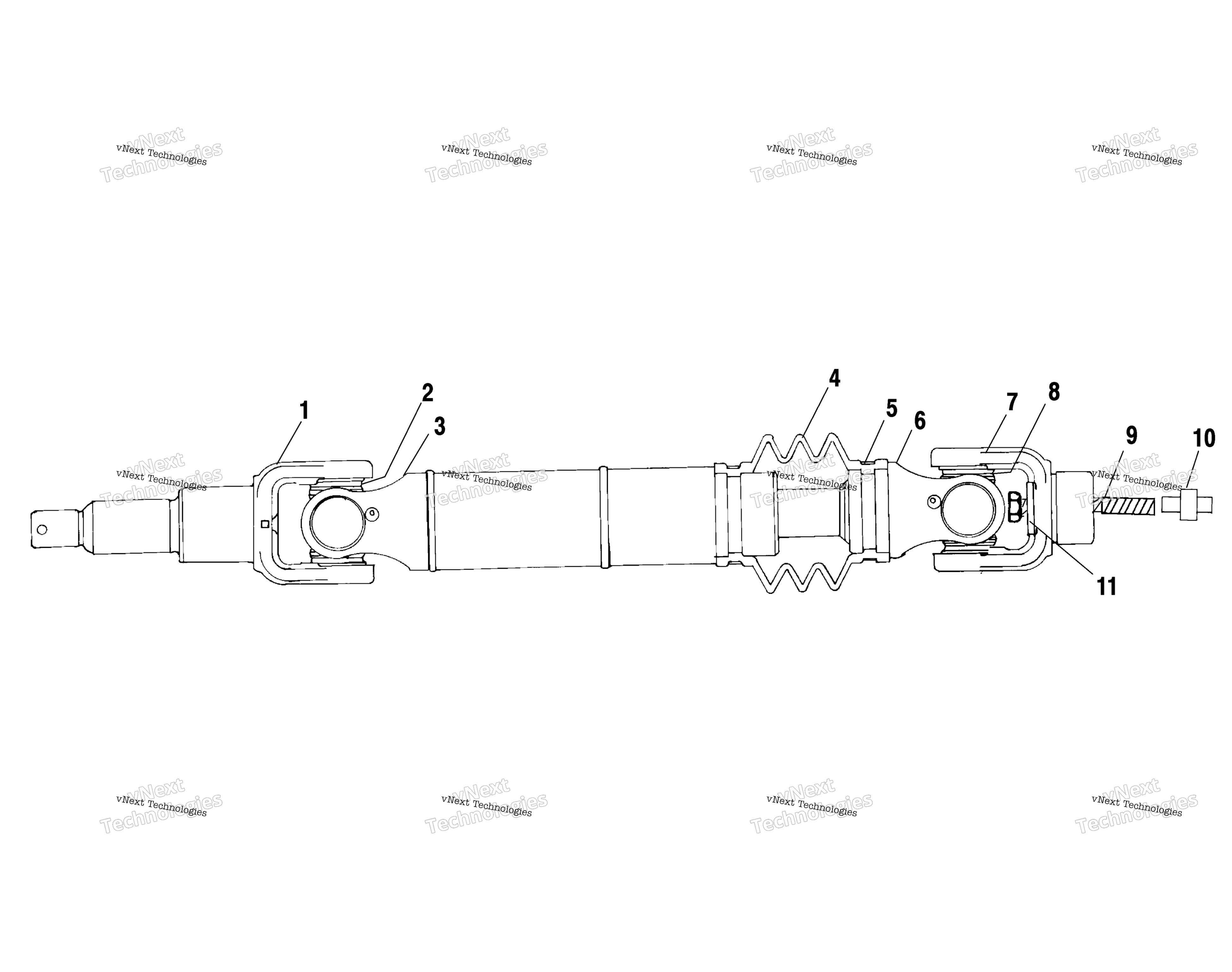 Задняя часть Drive Shaft A00ch33aa