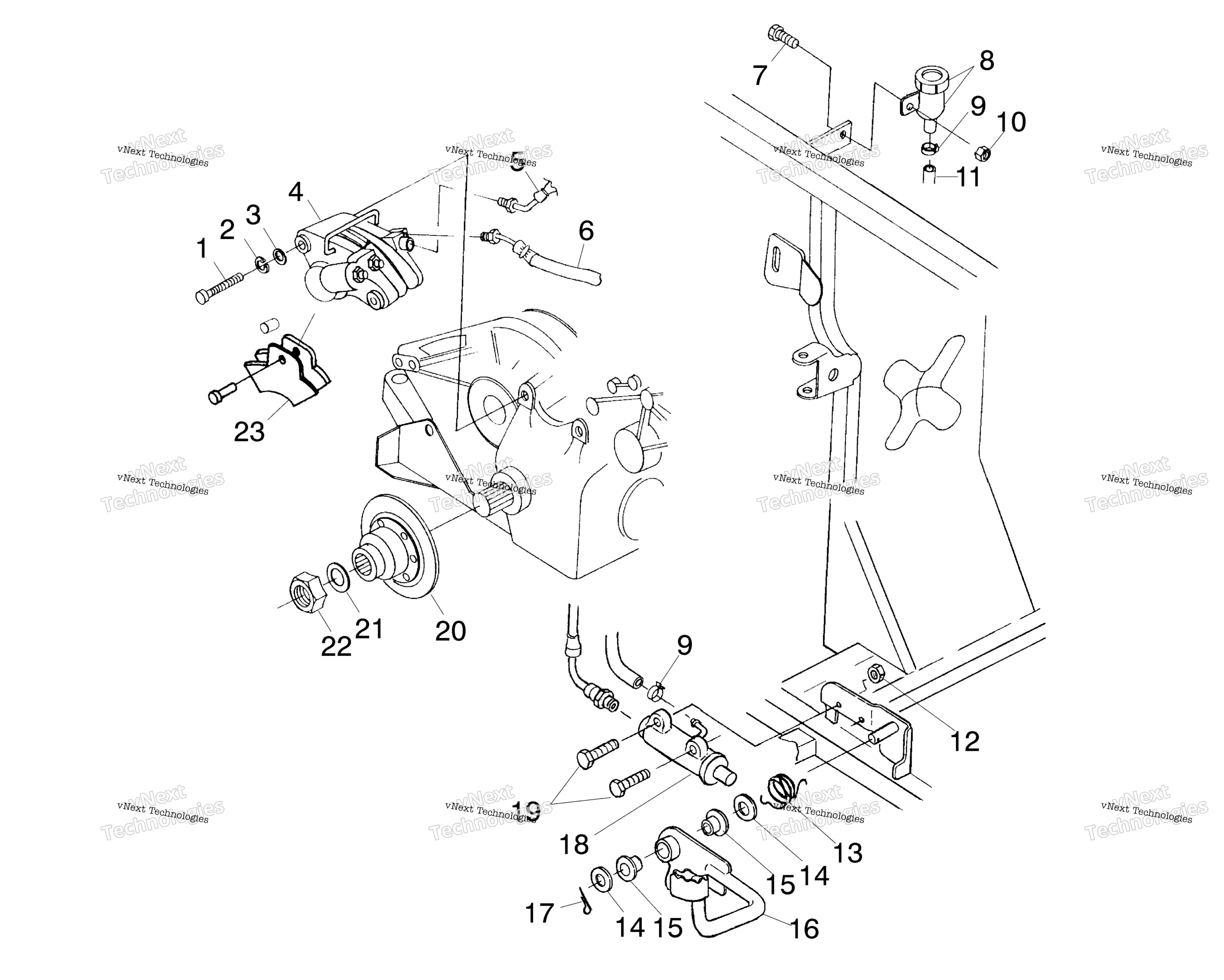 Задняя часть Brake/Foot Pedal