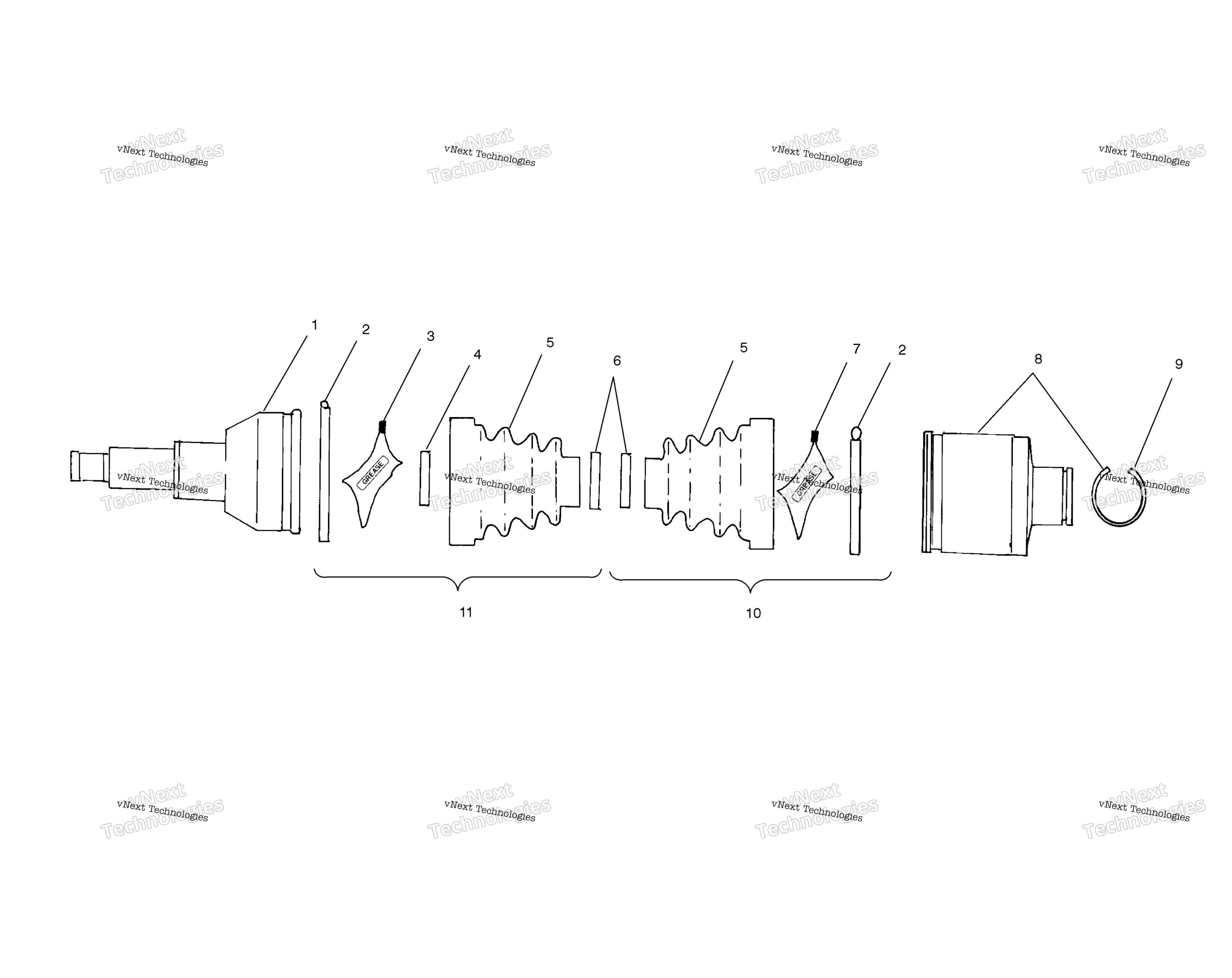 Задняя часть Drive Shaft