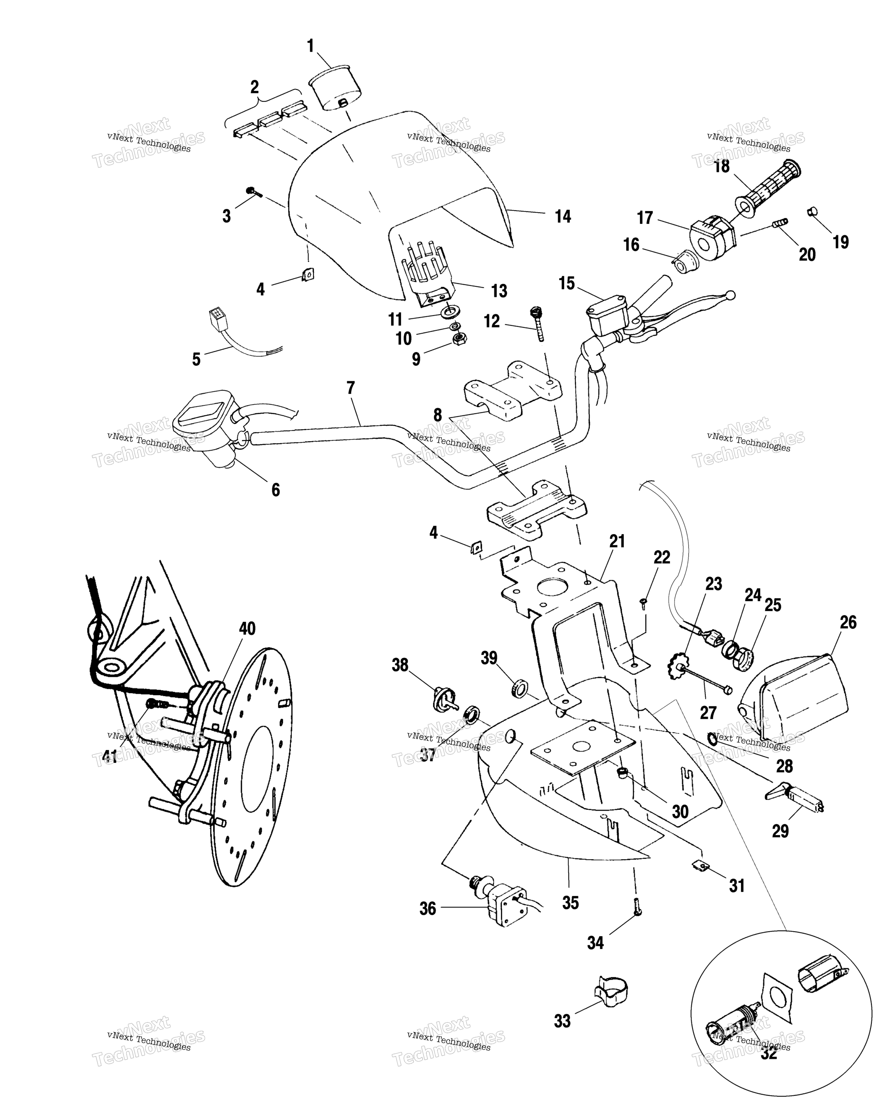 Руль & Headlight Pod A00ch33ac