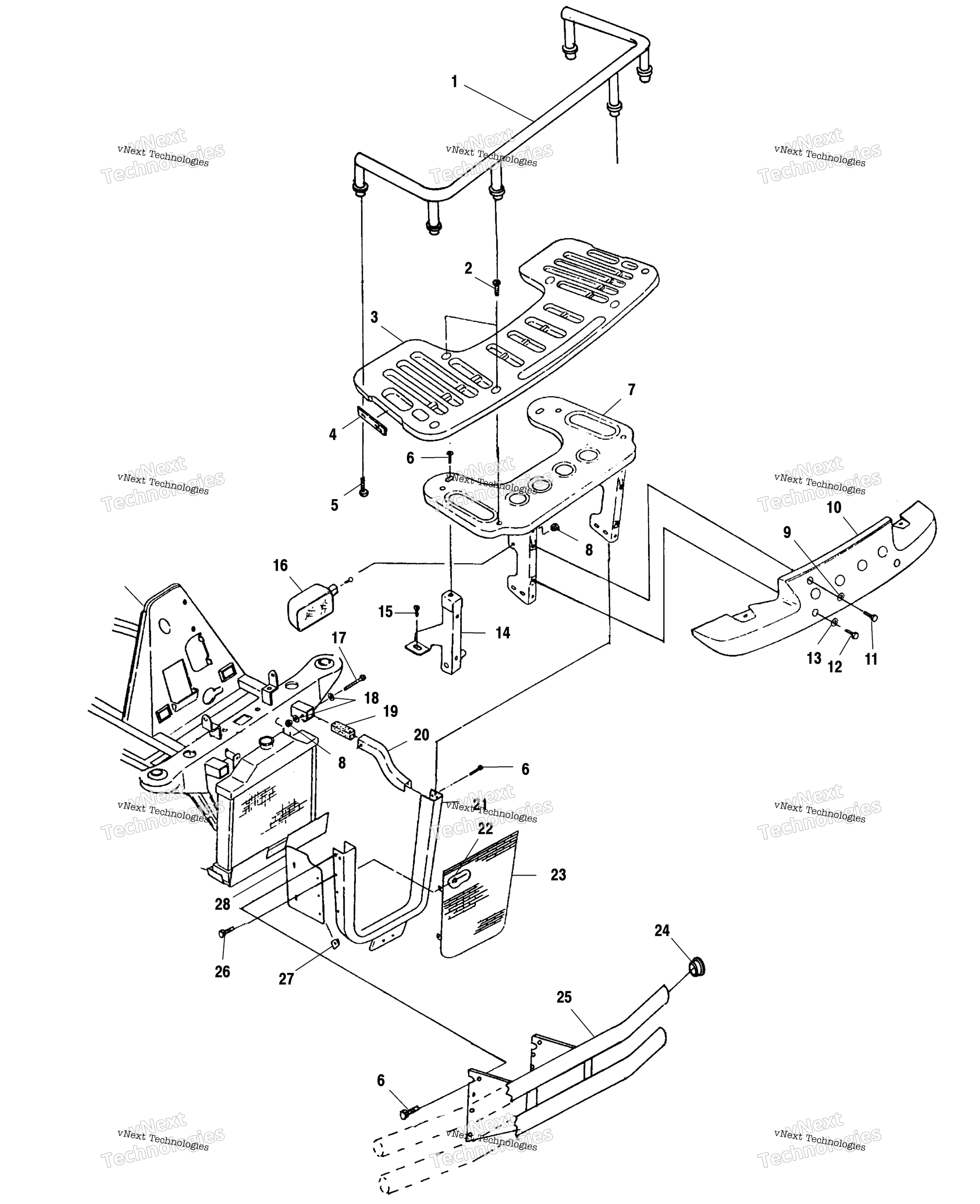 Передняя часть Rack & Bumper Mounting A00ch50aa
