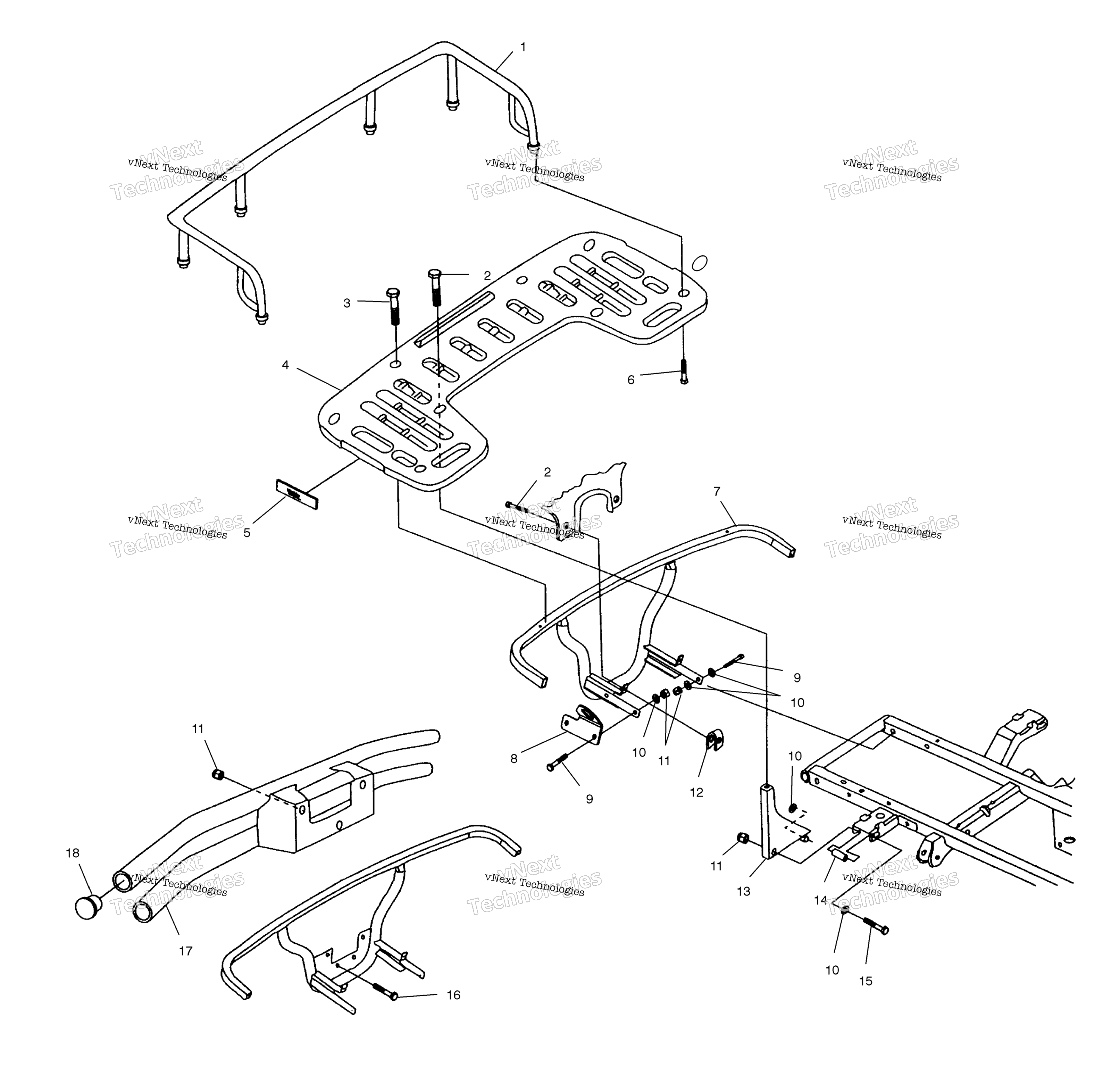Задняя часть Rack Mounting A00ch50aa