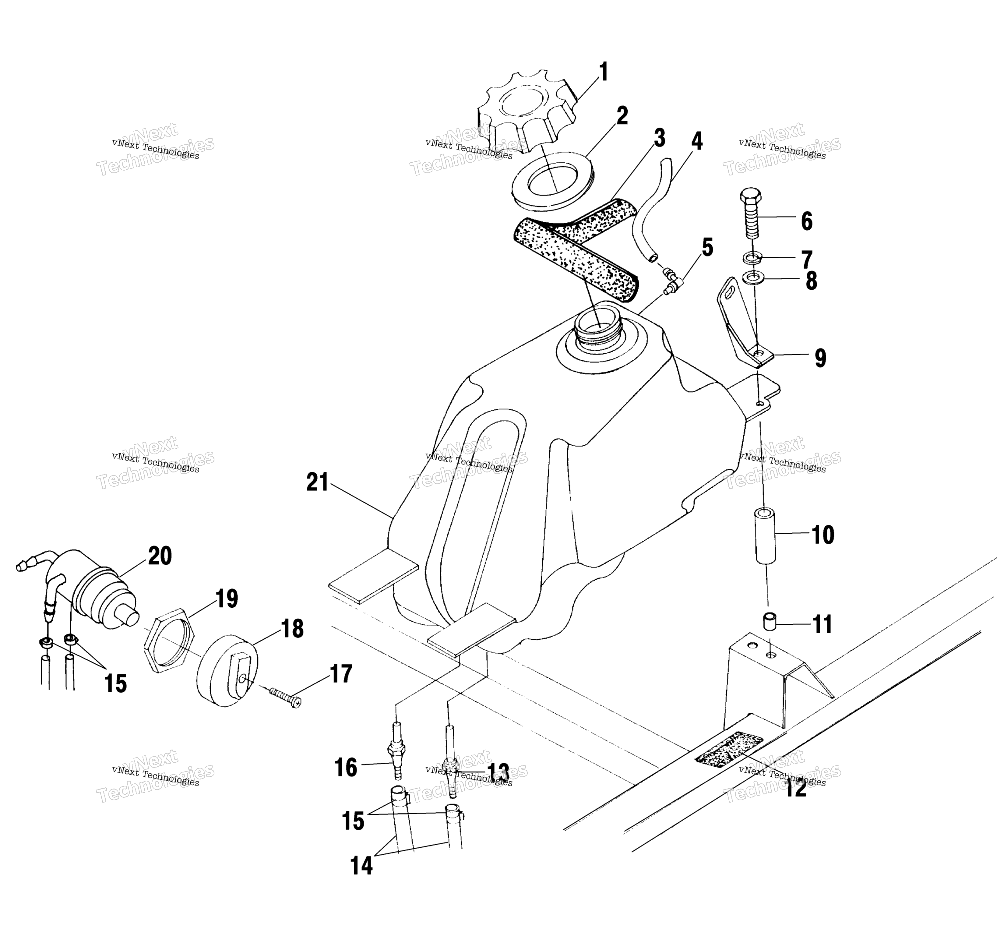 Топливная система Tank A00ch50aa