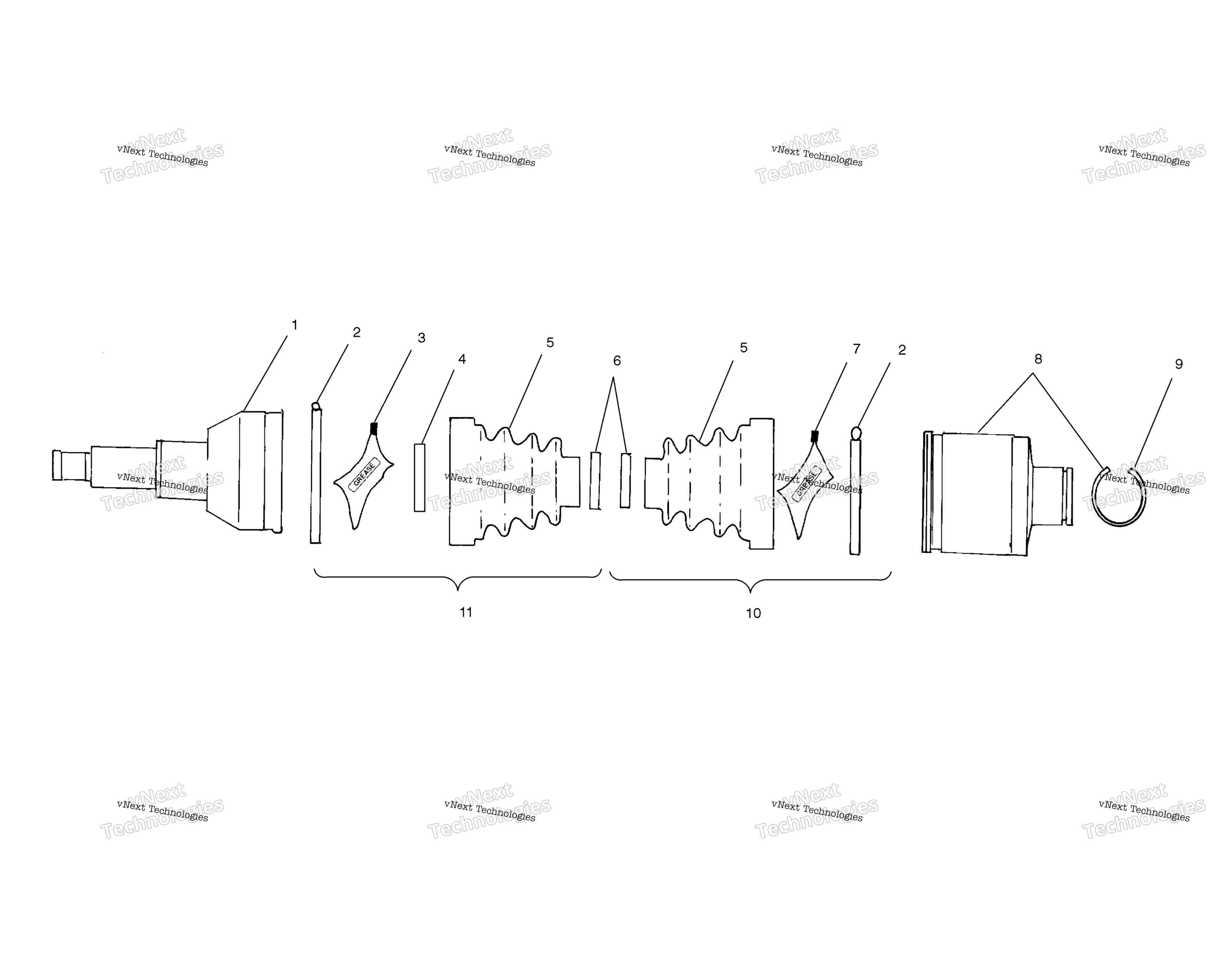 Задняя часть Drive Shaft A00ch50aa
