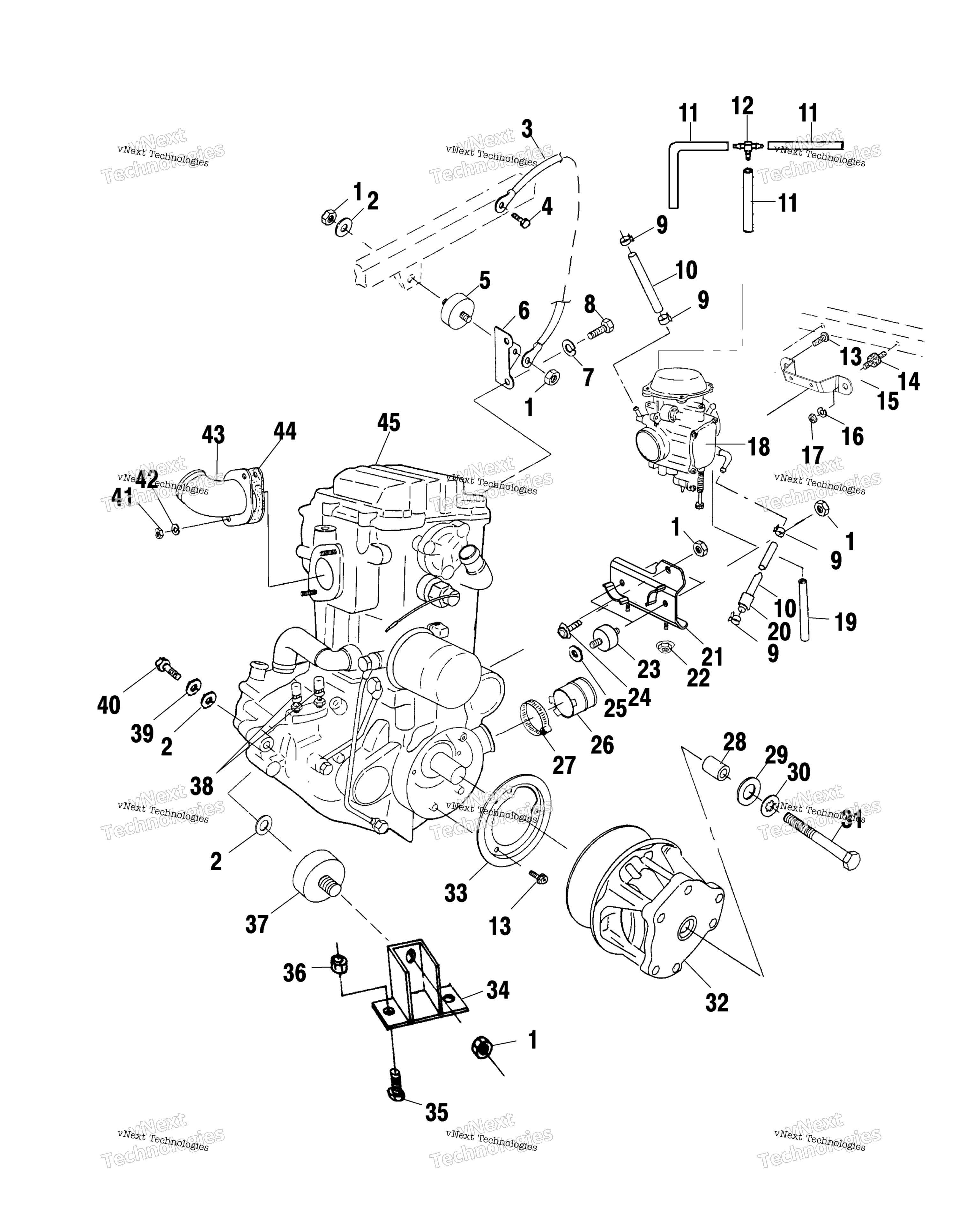Двигатель Mounting