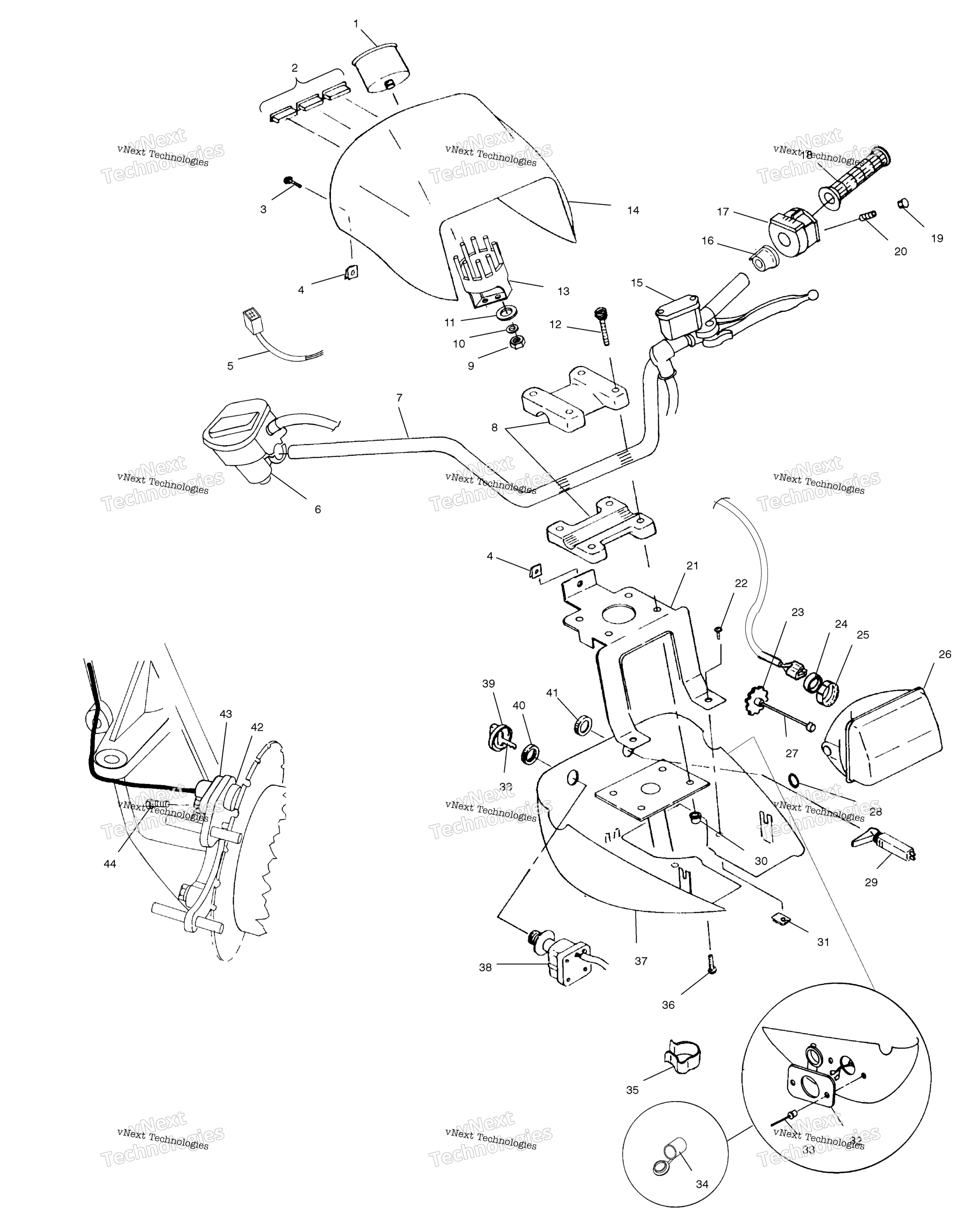 Руль & Headlight Pod
