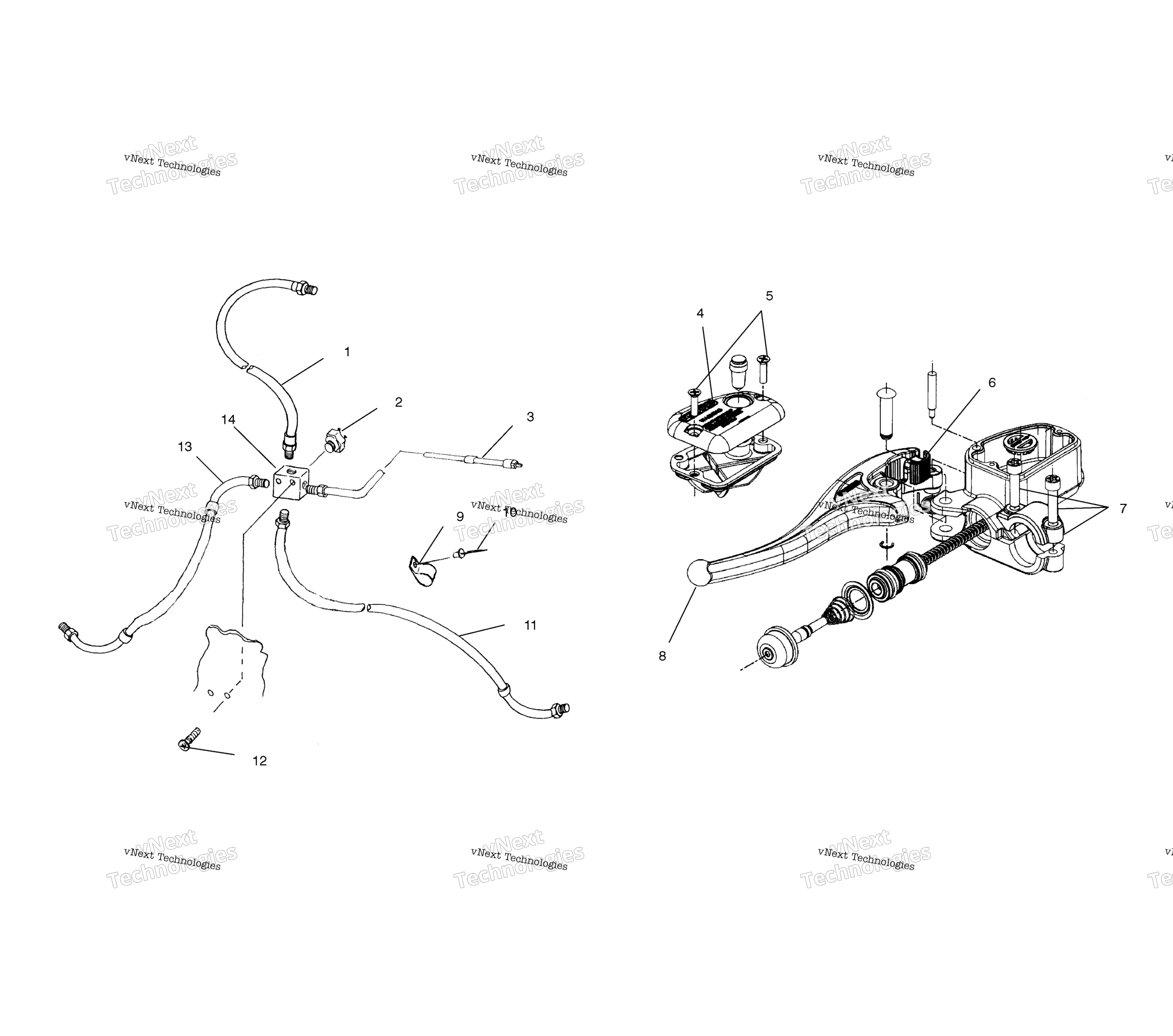 Органы управления Master Cylinder/Brake Line