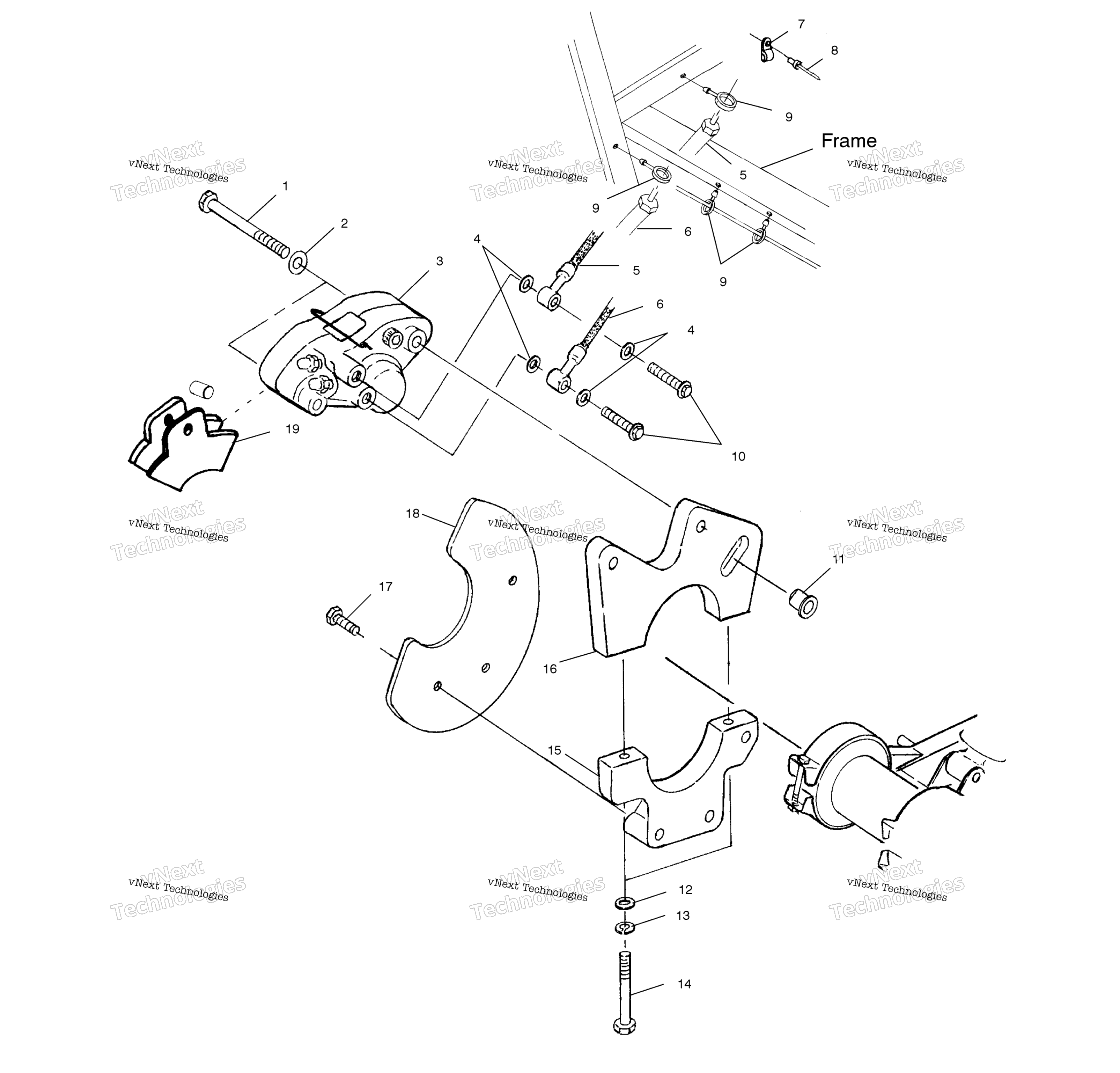 Задняя часть Caliper Mounting A01aa32aa