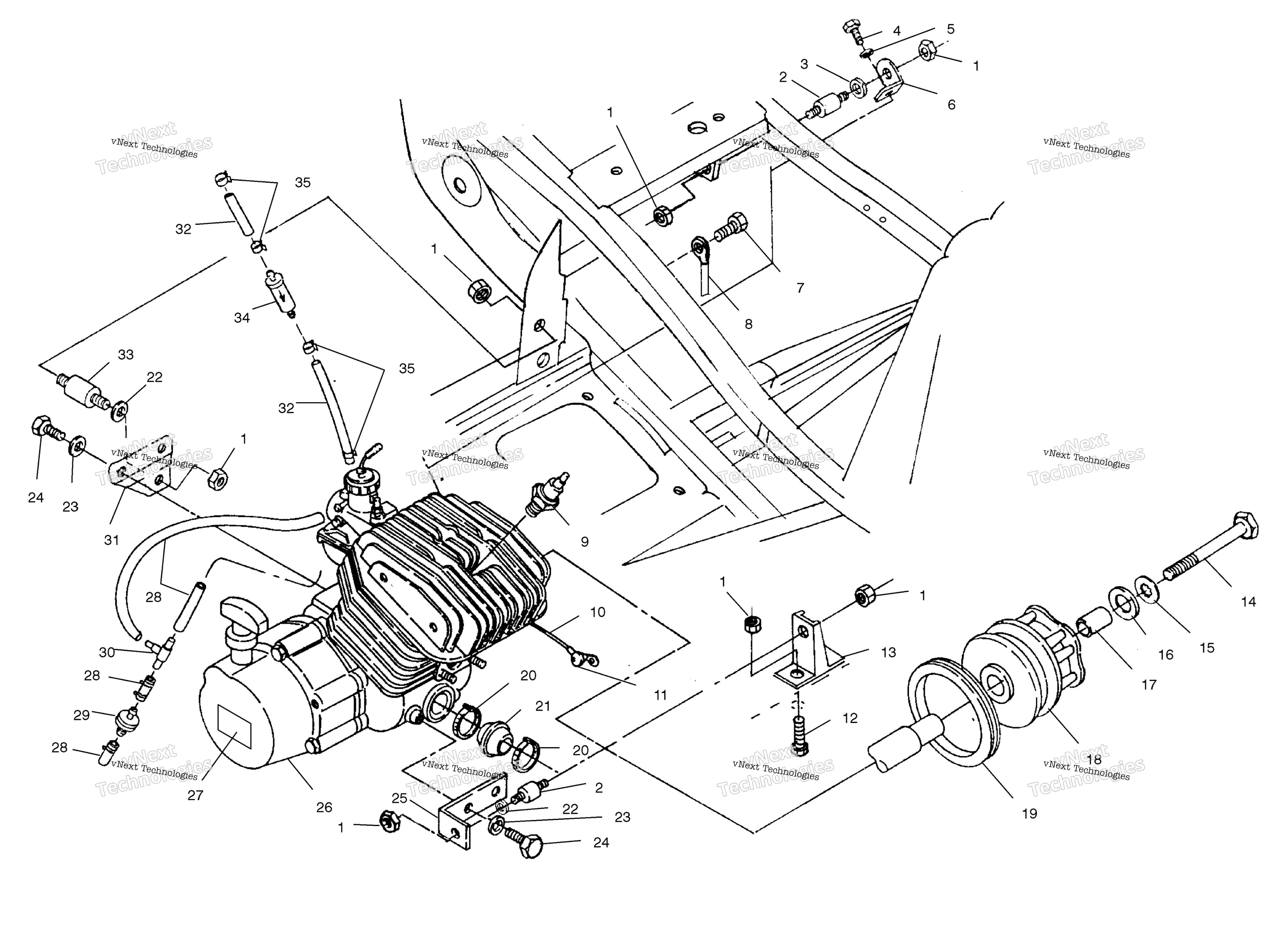 Двигатель Mounting A01ba25ca