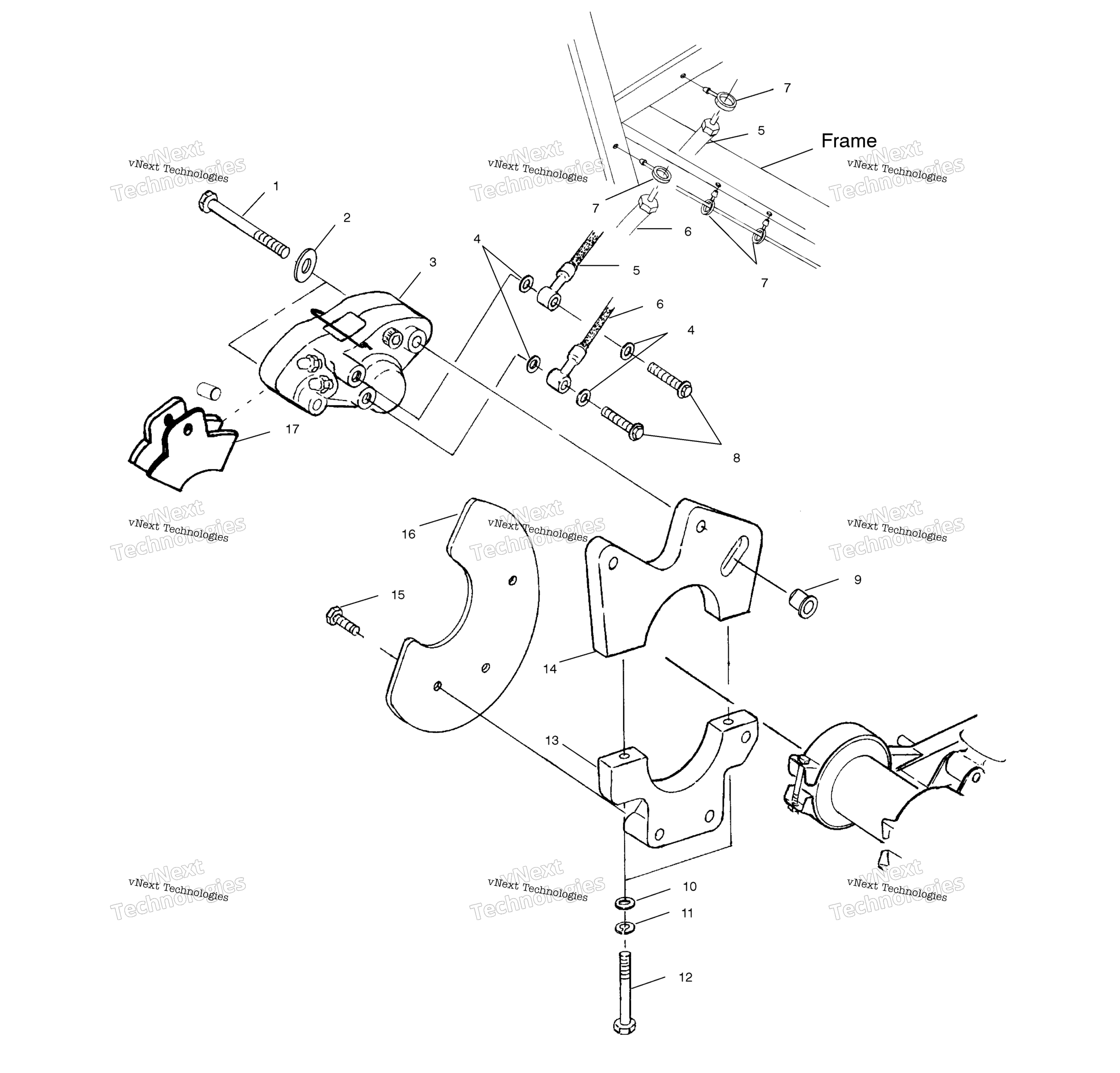 Задняя часть Caliper Mounting A01ba25ca