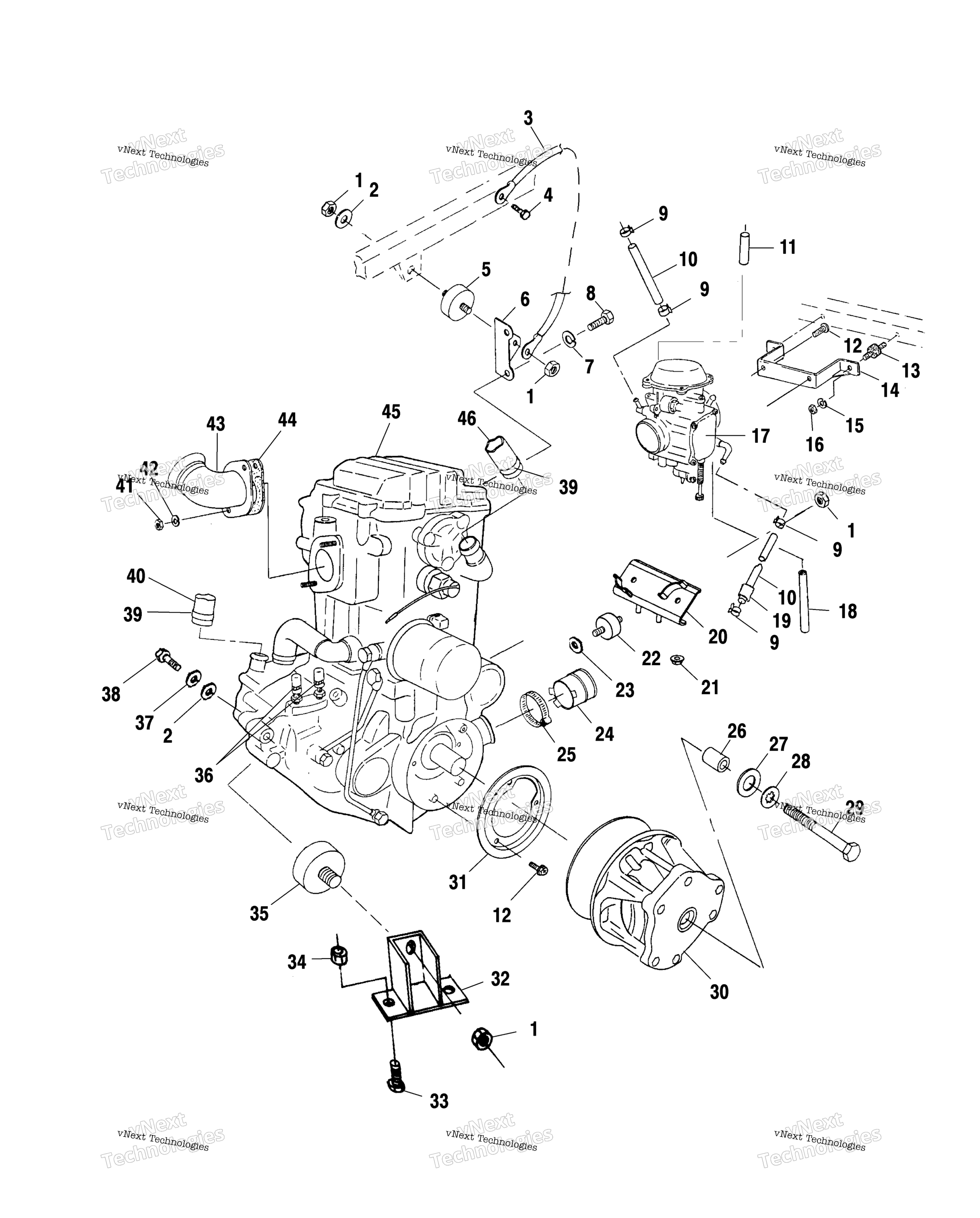 Двигатель Mounting