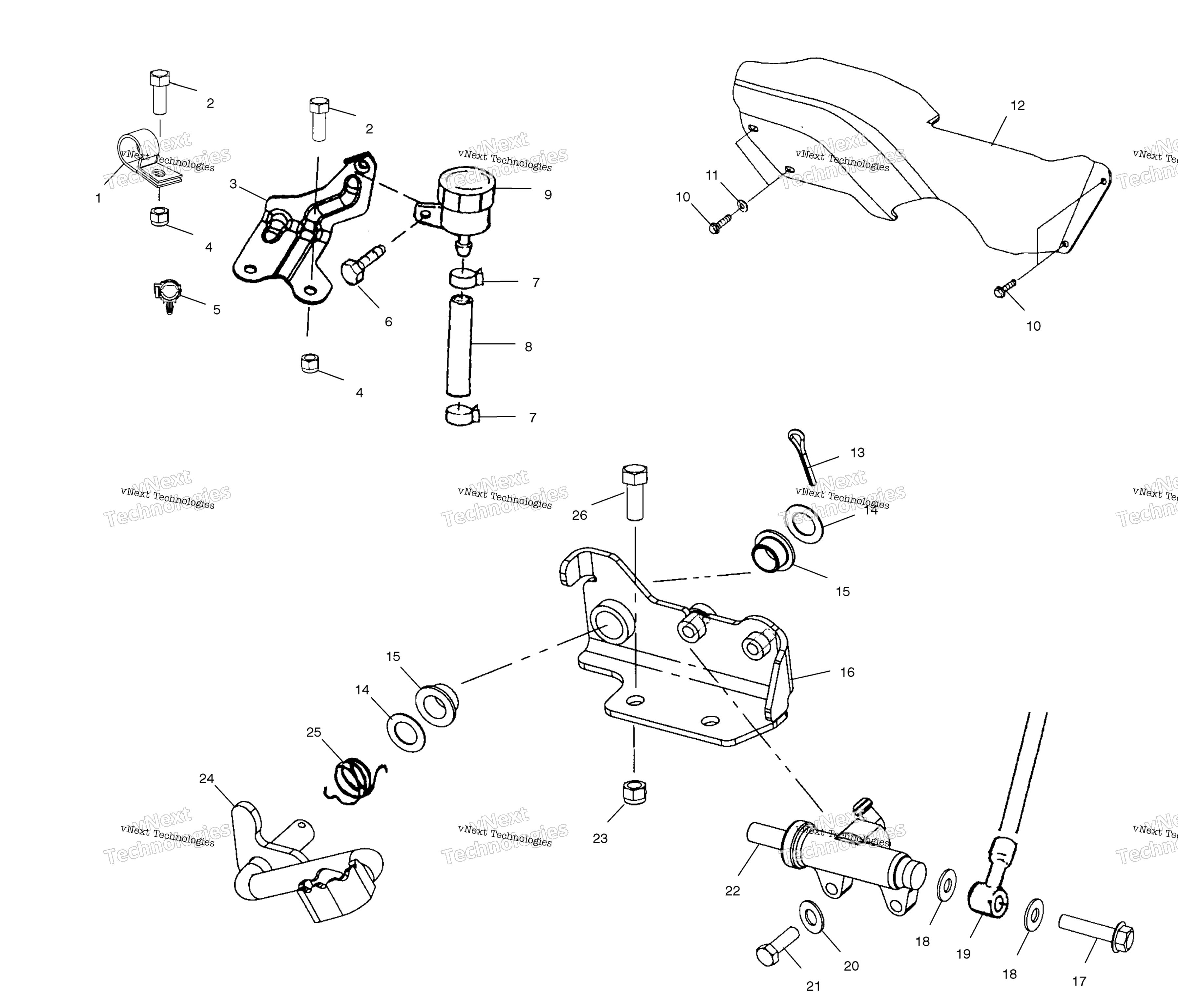 Задняя часть Brake Master Cylinder A01ba50aa