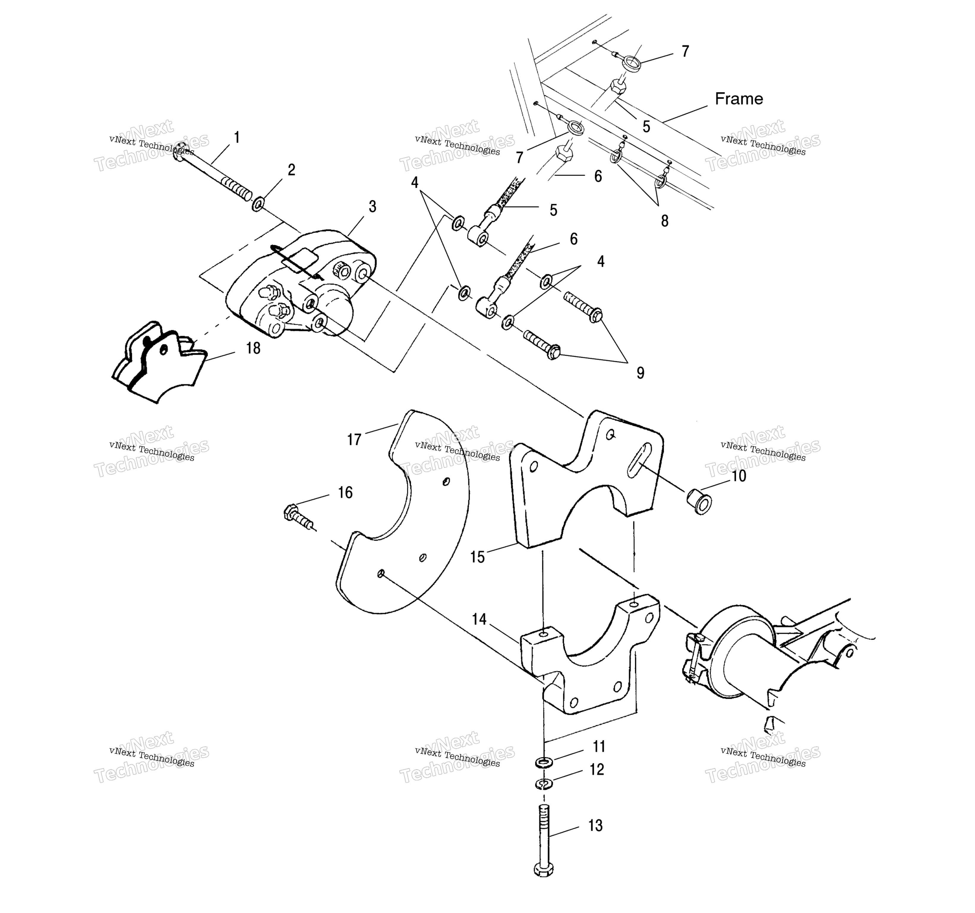 Задняя часть Caliper Mounting A01ba50aa