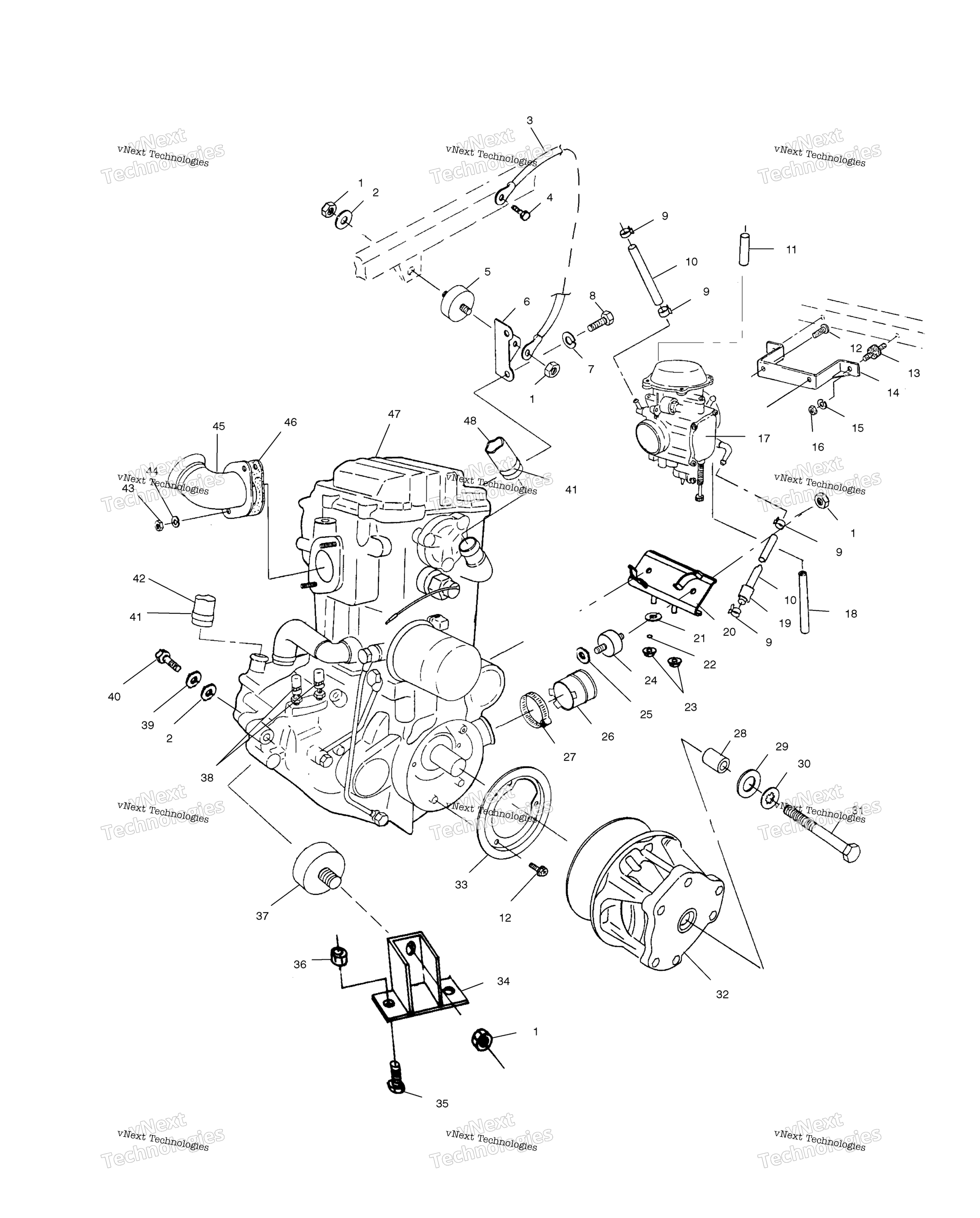 Двигатель Mounting A01bg50aa