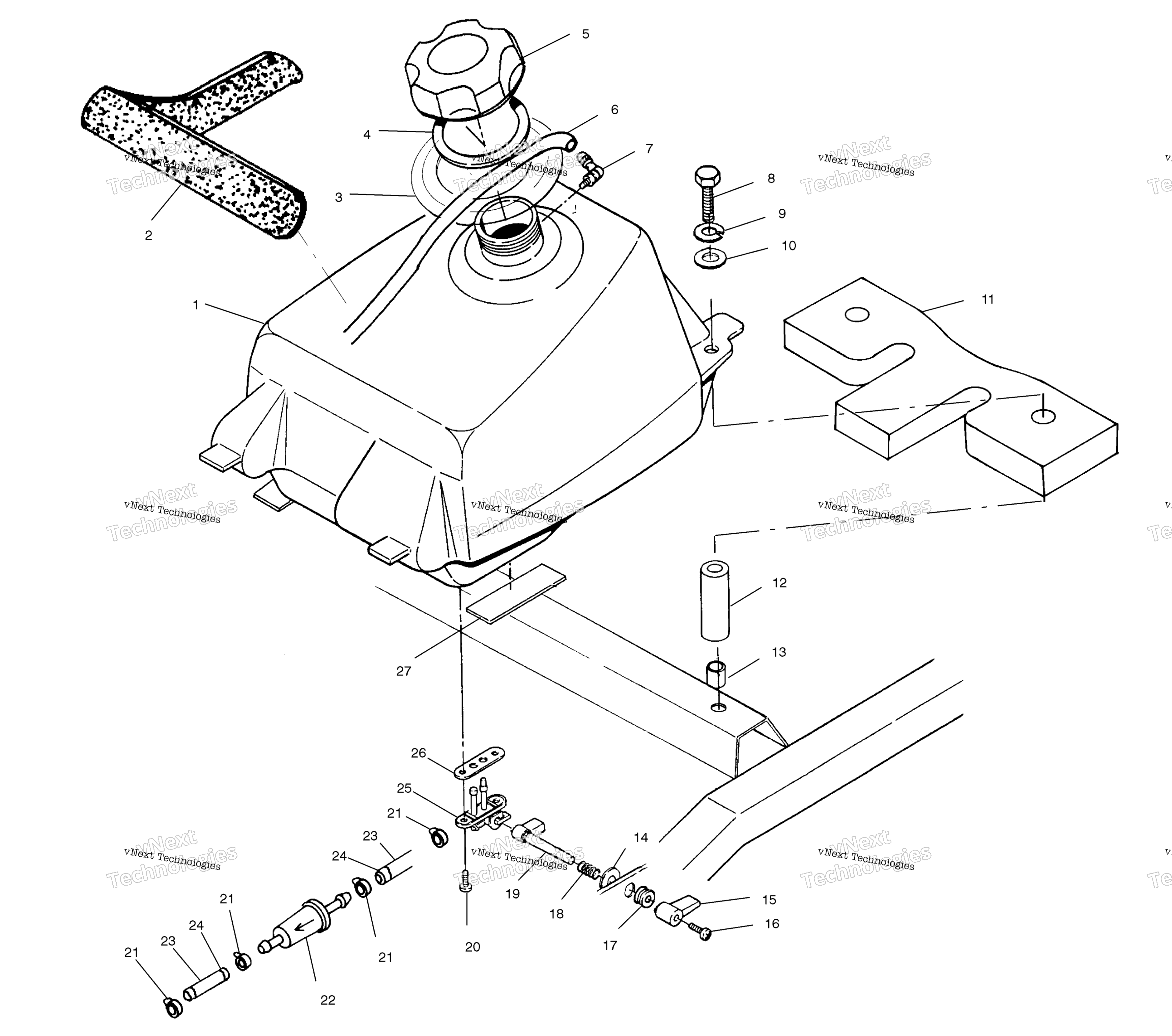 Топливная система Tank A01bg50aa