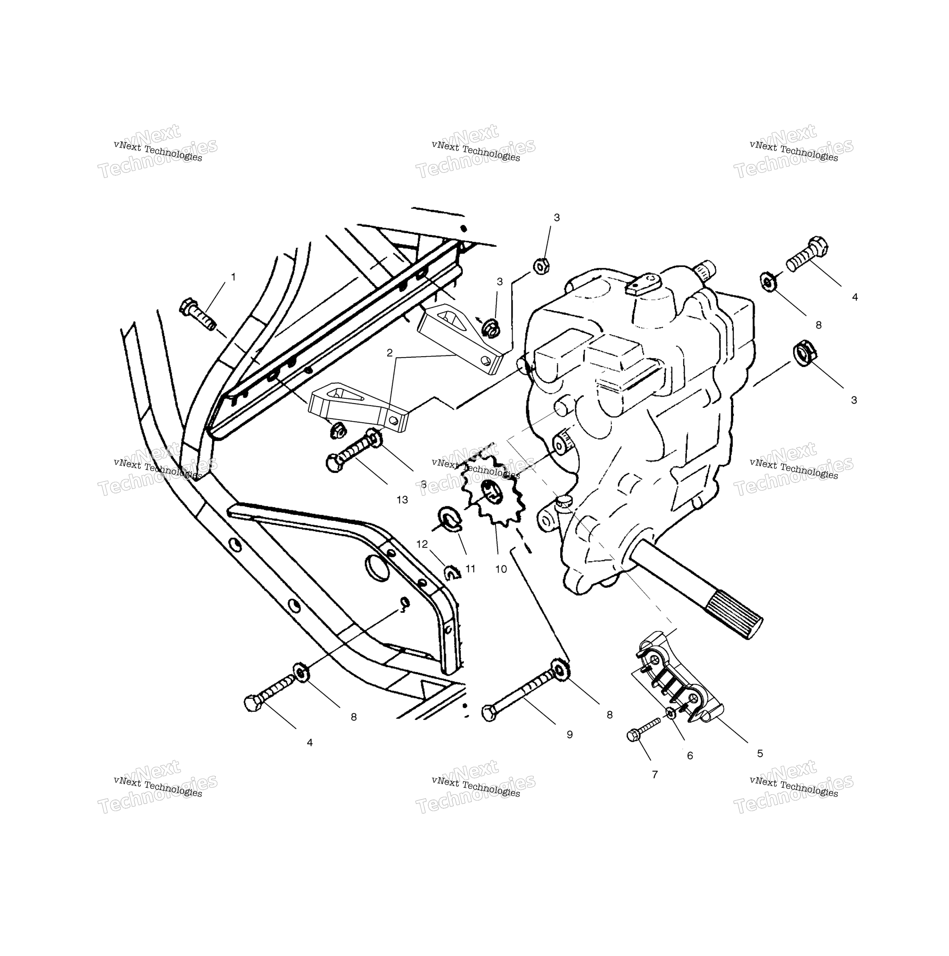 Картер редуктора Mounting A01bg50aa