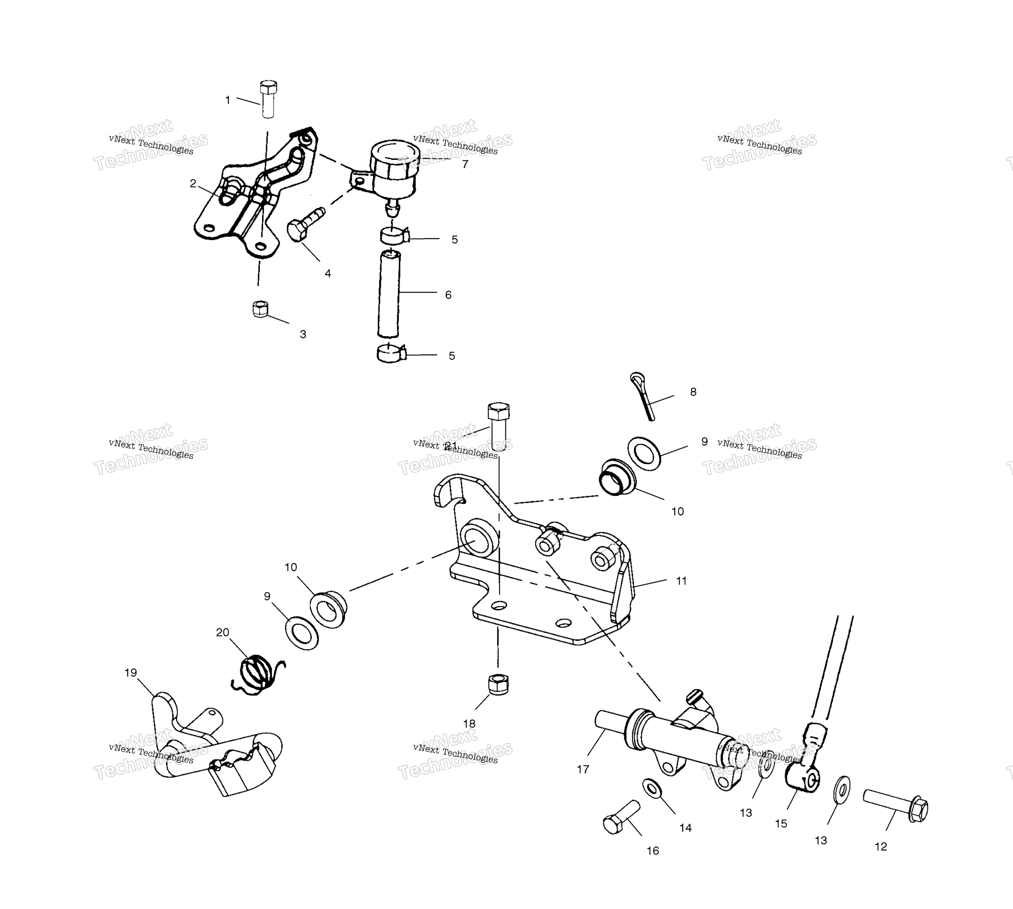 Задняя часть Brake Master Cylinder A01bg50aa