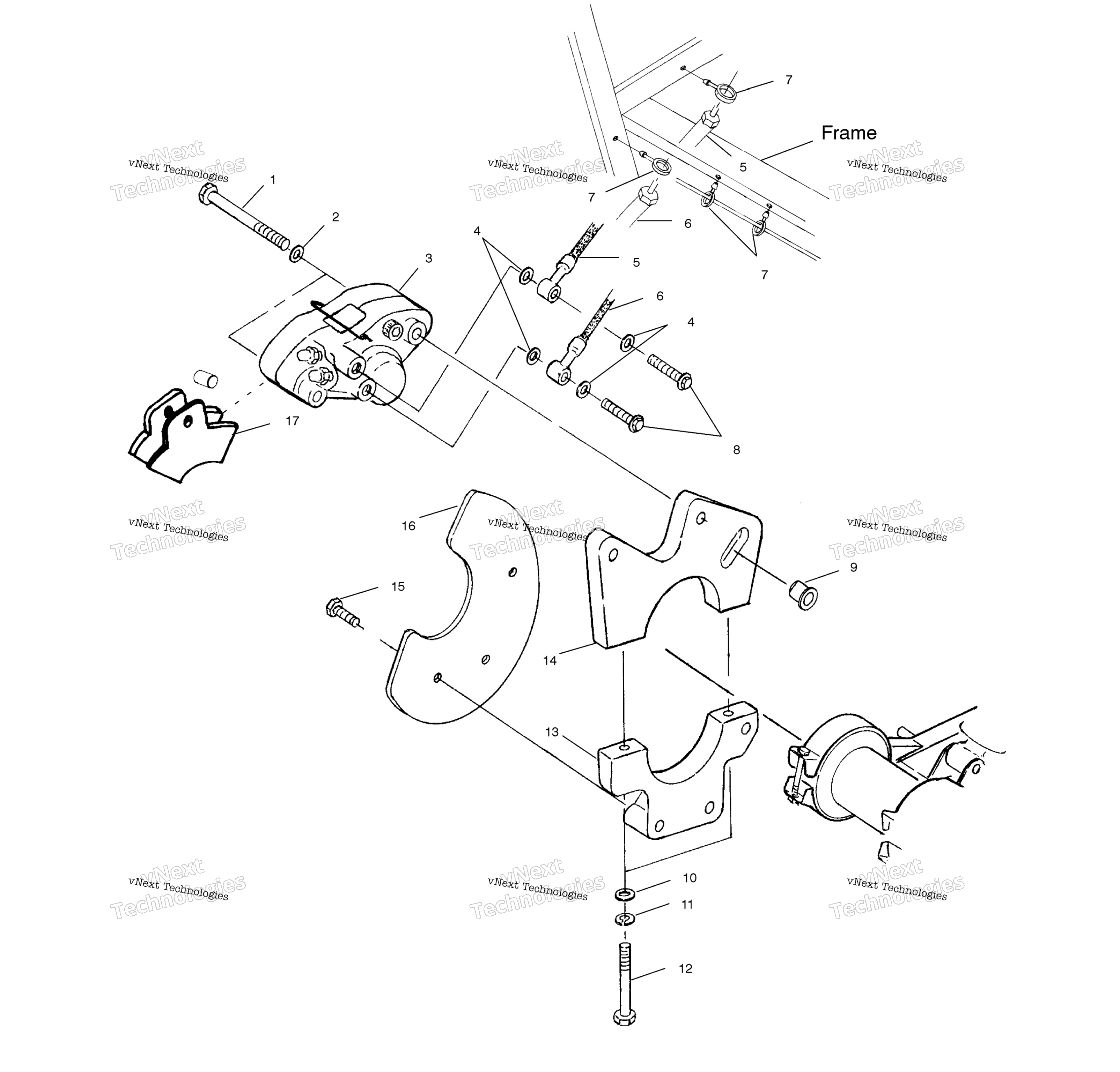 Задняя часть Caliper Mounting A01bg50aa