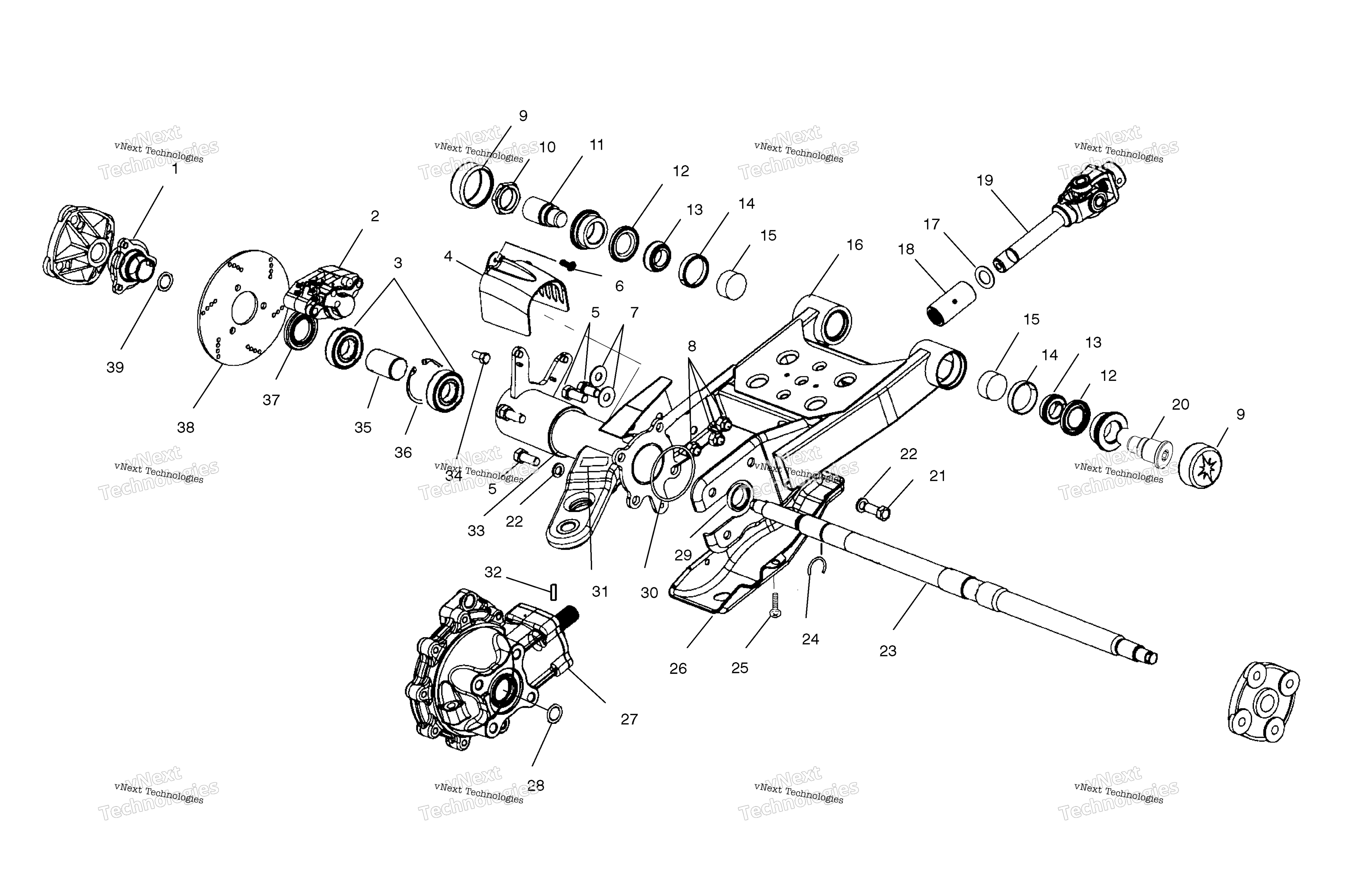 Swing Arm / задний Gearcase крепление