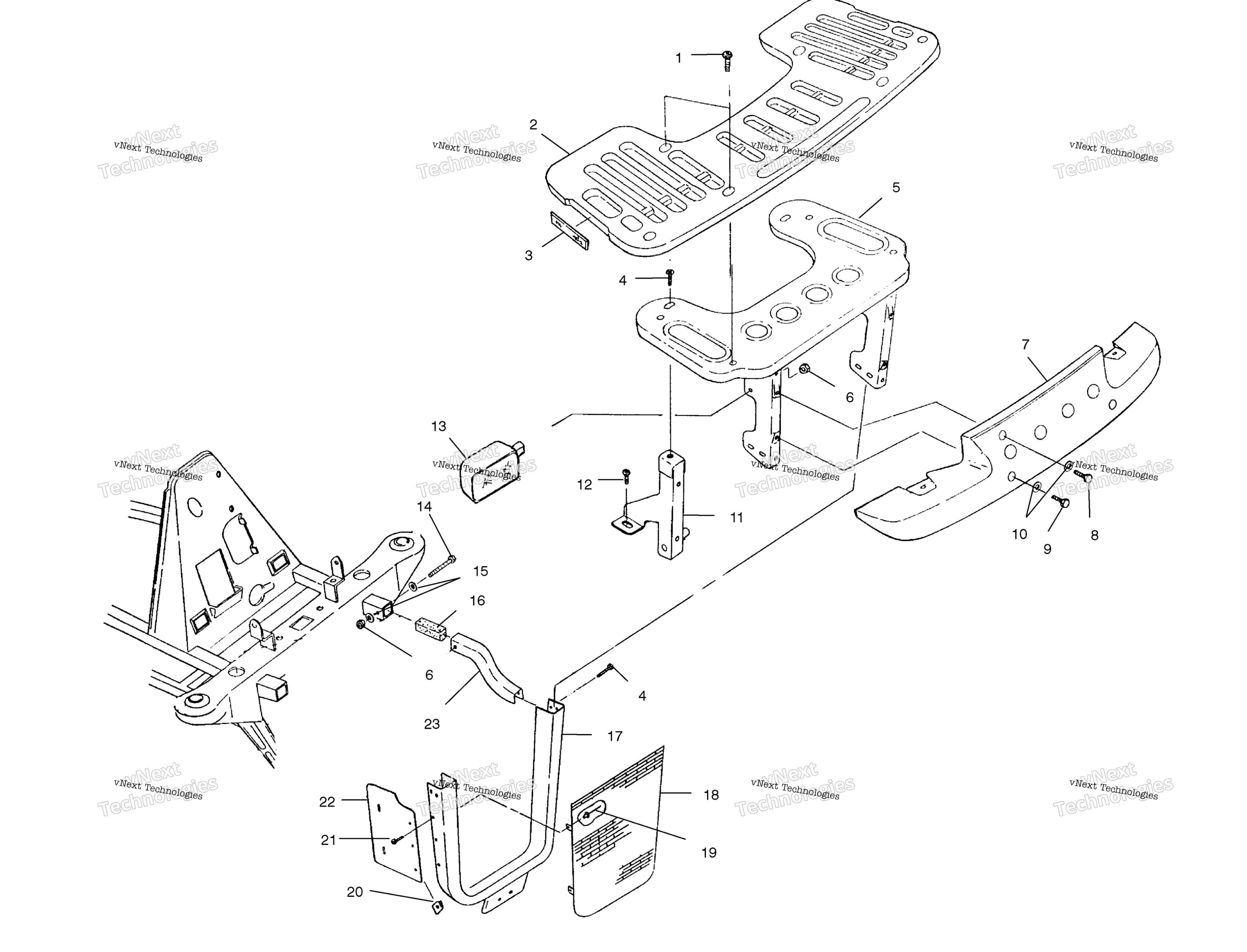 Передняя часть Rack & Bumper Mounting A01cd32aa