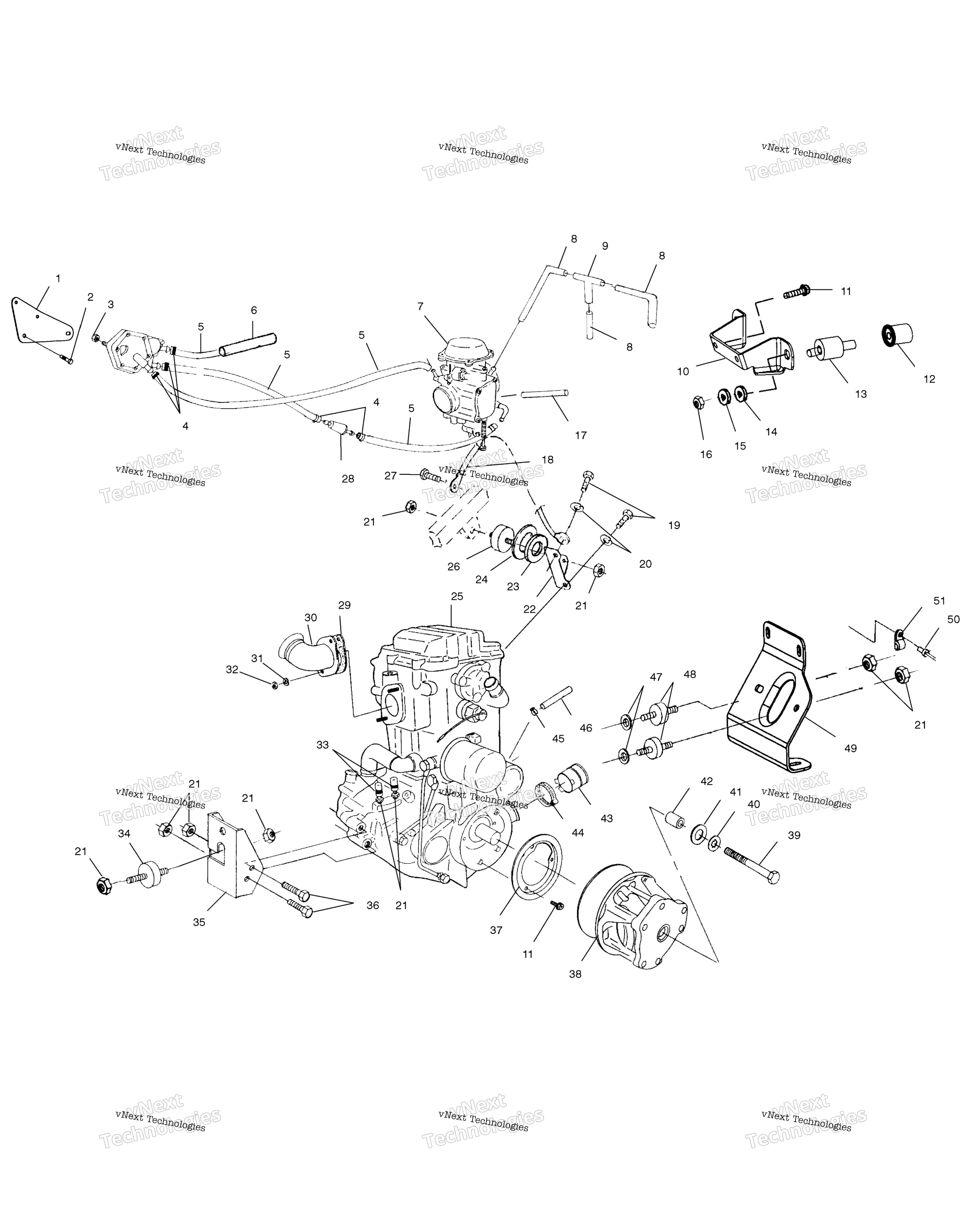Двигатель Mounting