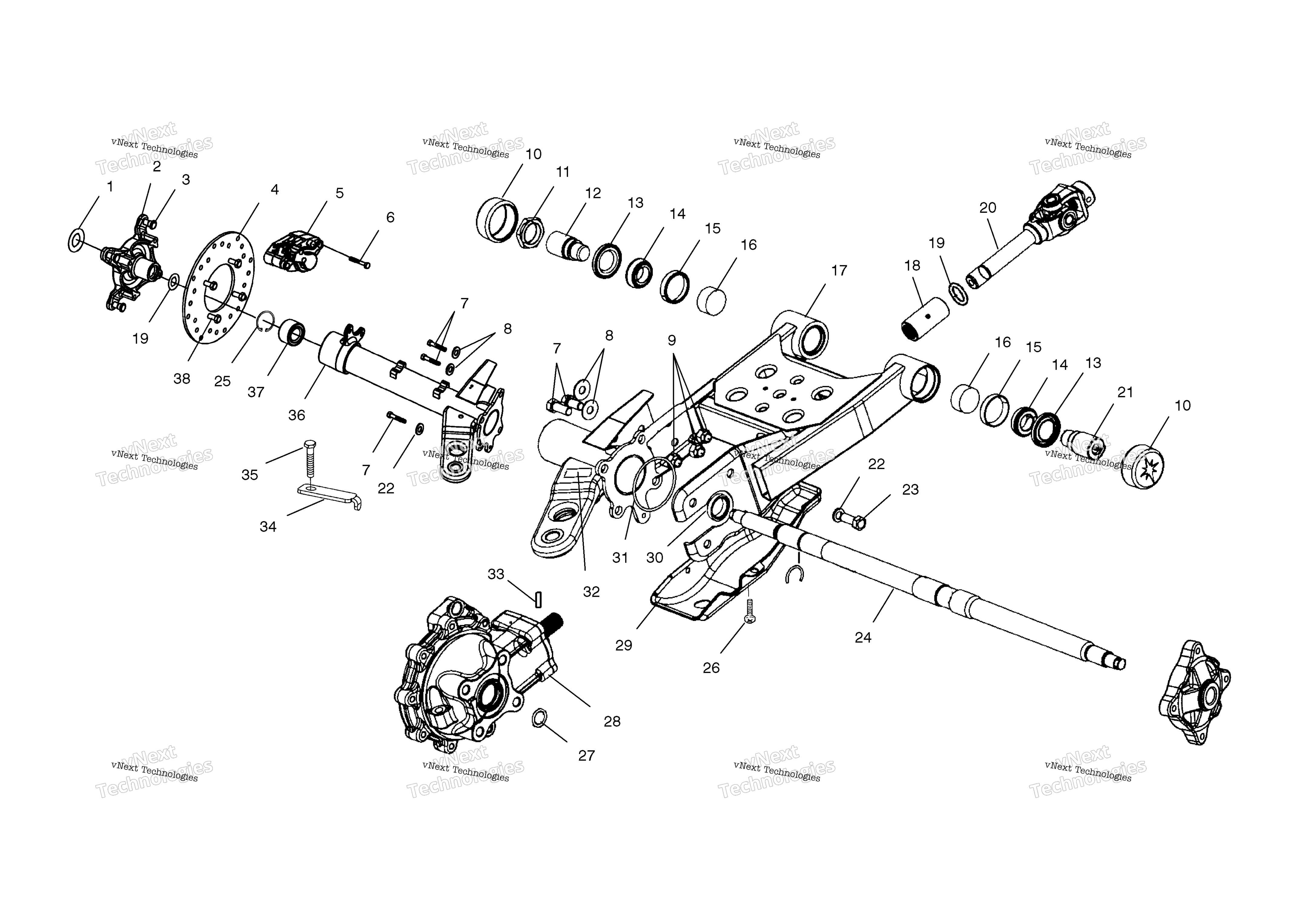 Swing Arm / задний Gearcase крепление A01cd50fb