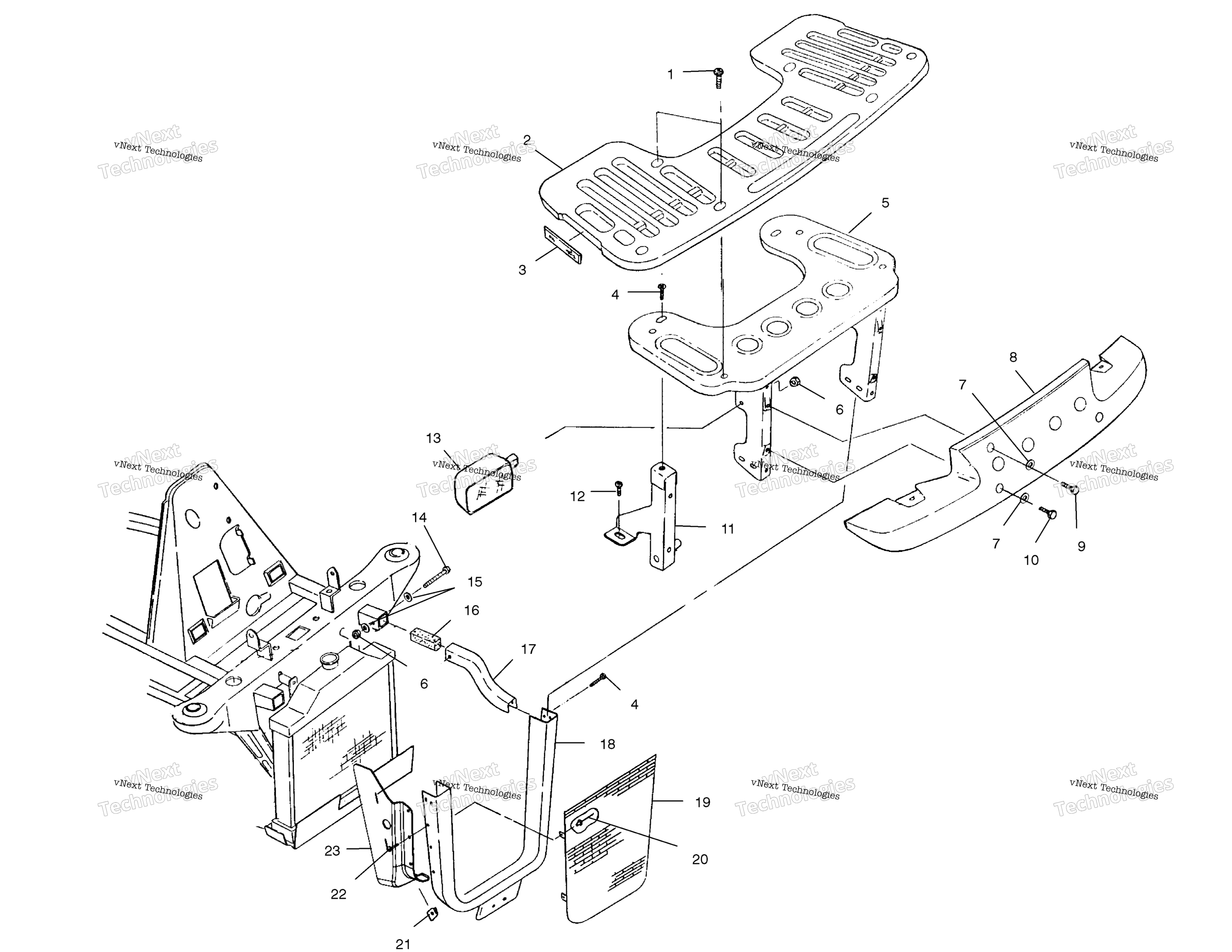 Передняя часть Rack & Bumper Mounting A01cd50aa