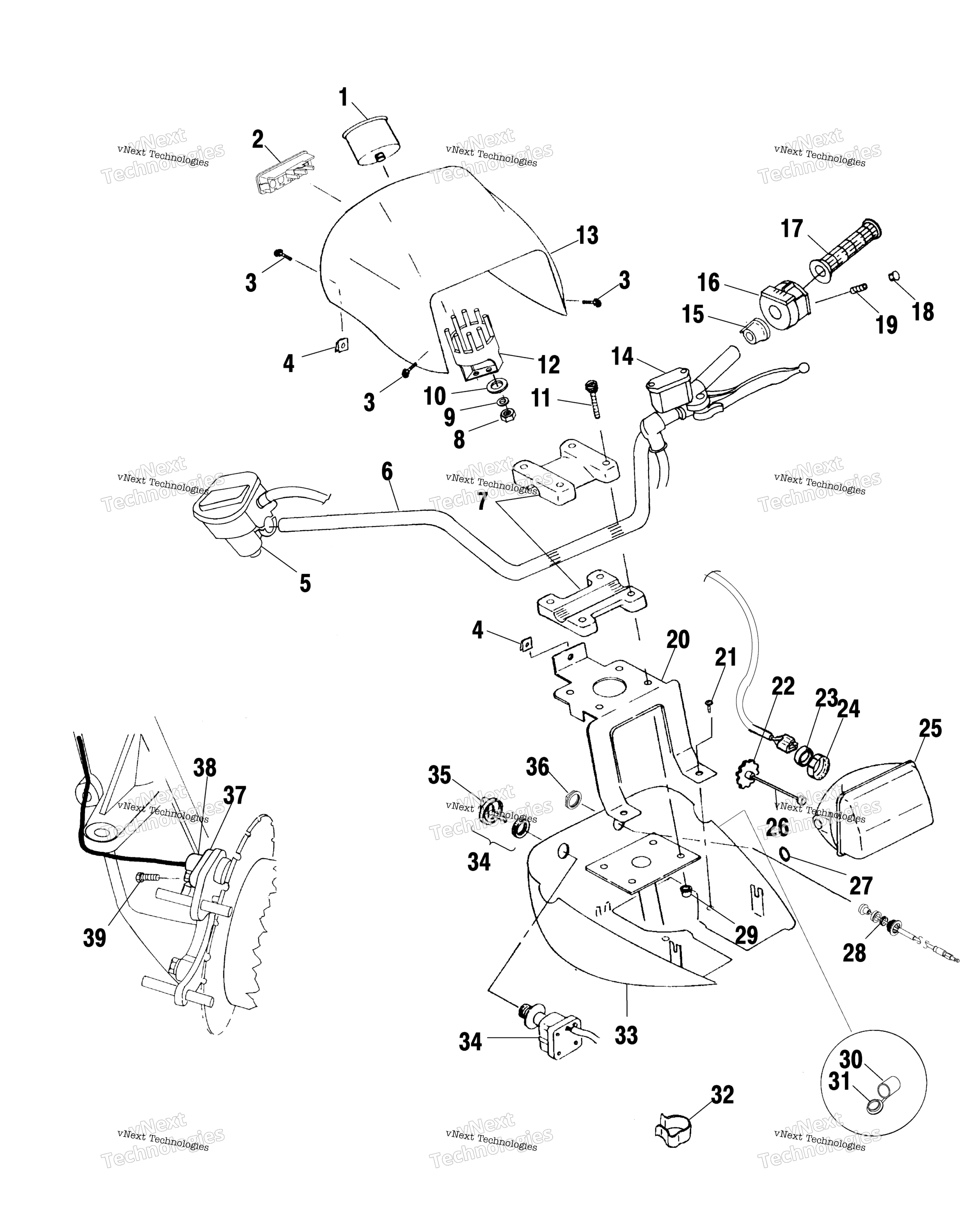Руль & Headlight Pod