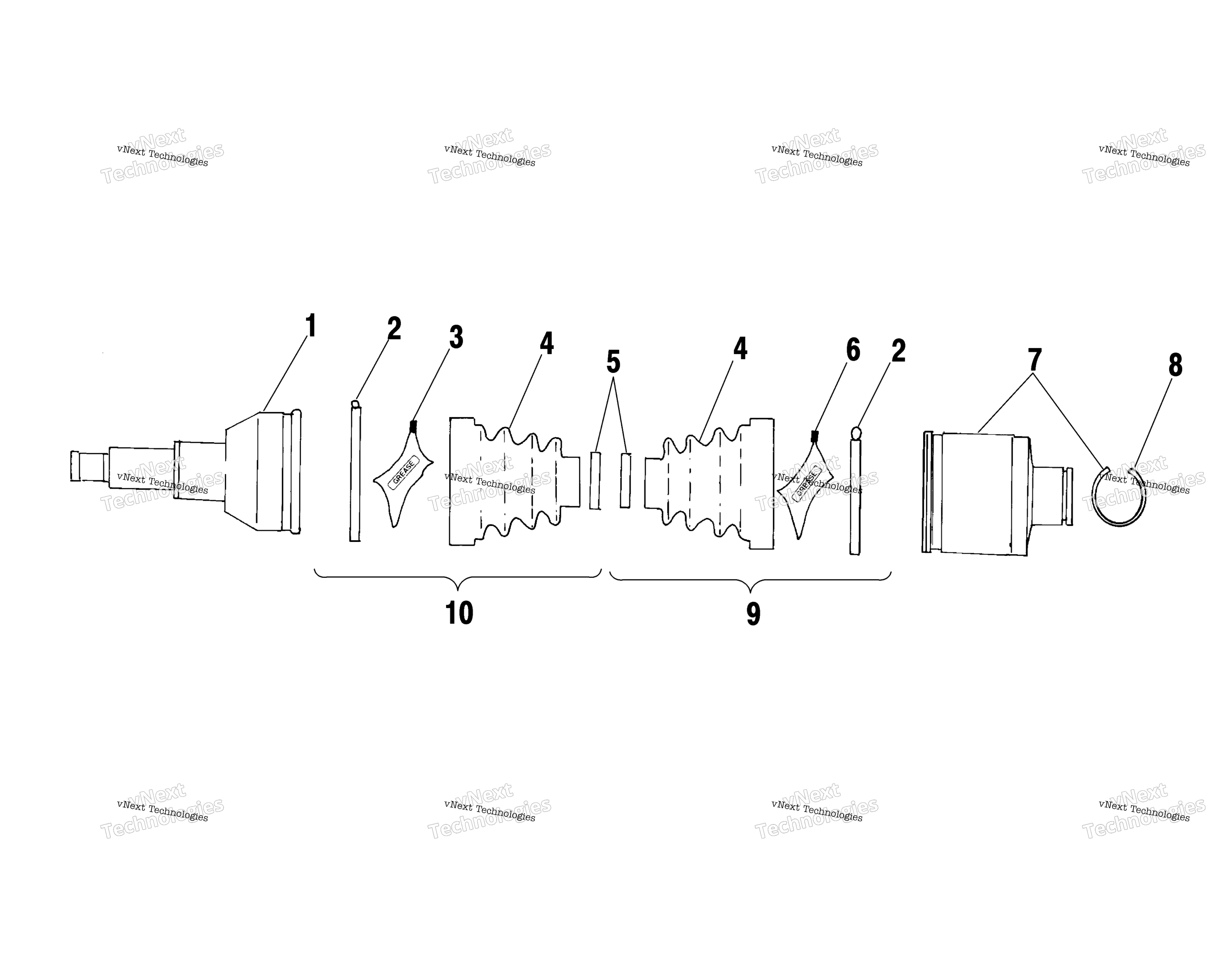 Задняя часть Drive Shaft A01ch42aa