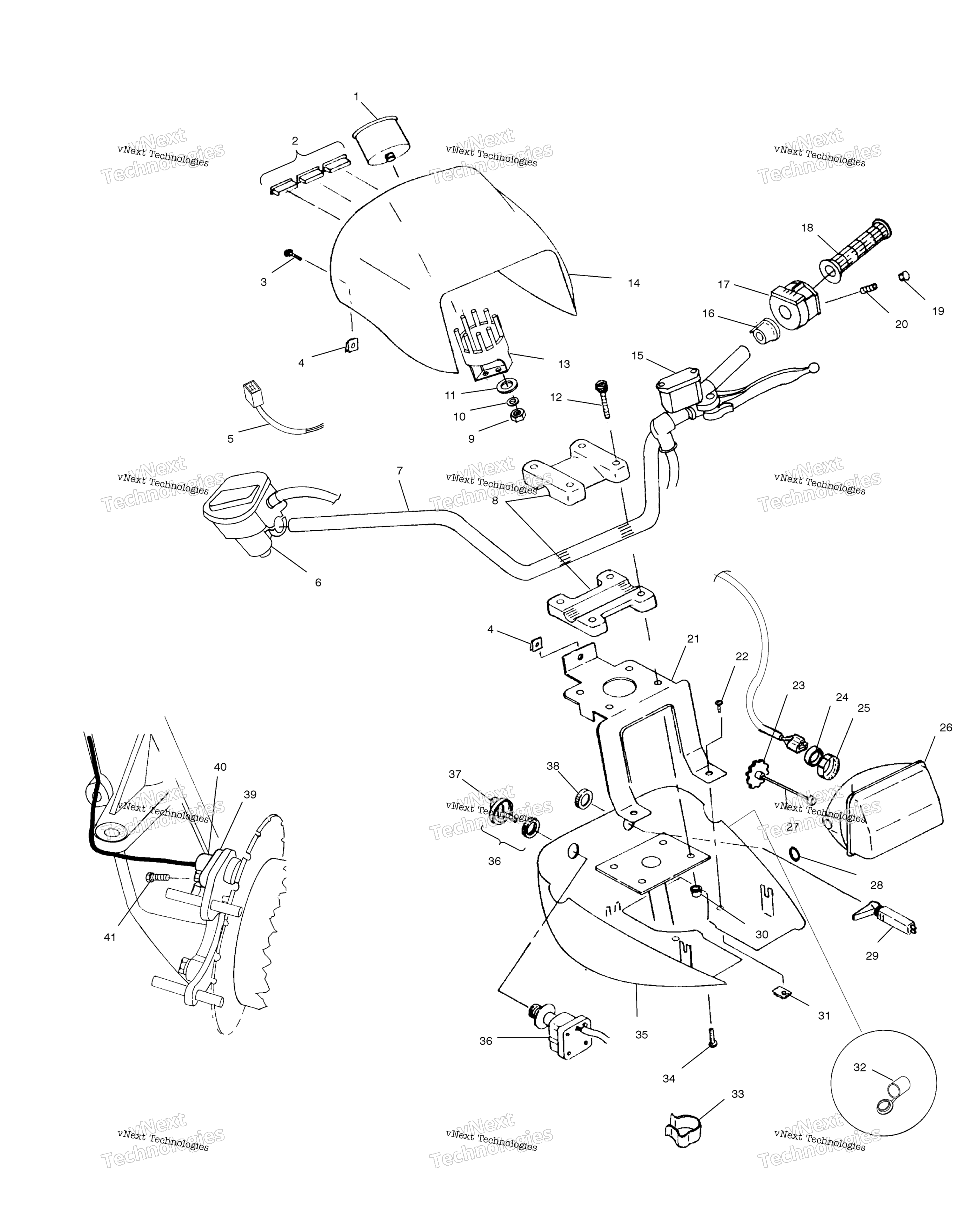 Руль & Headlight Pod