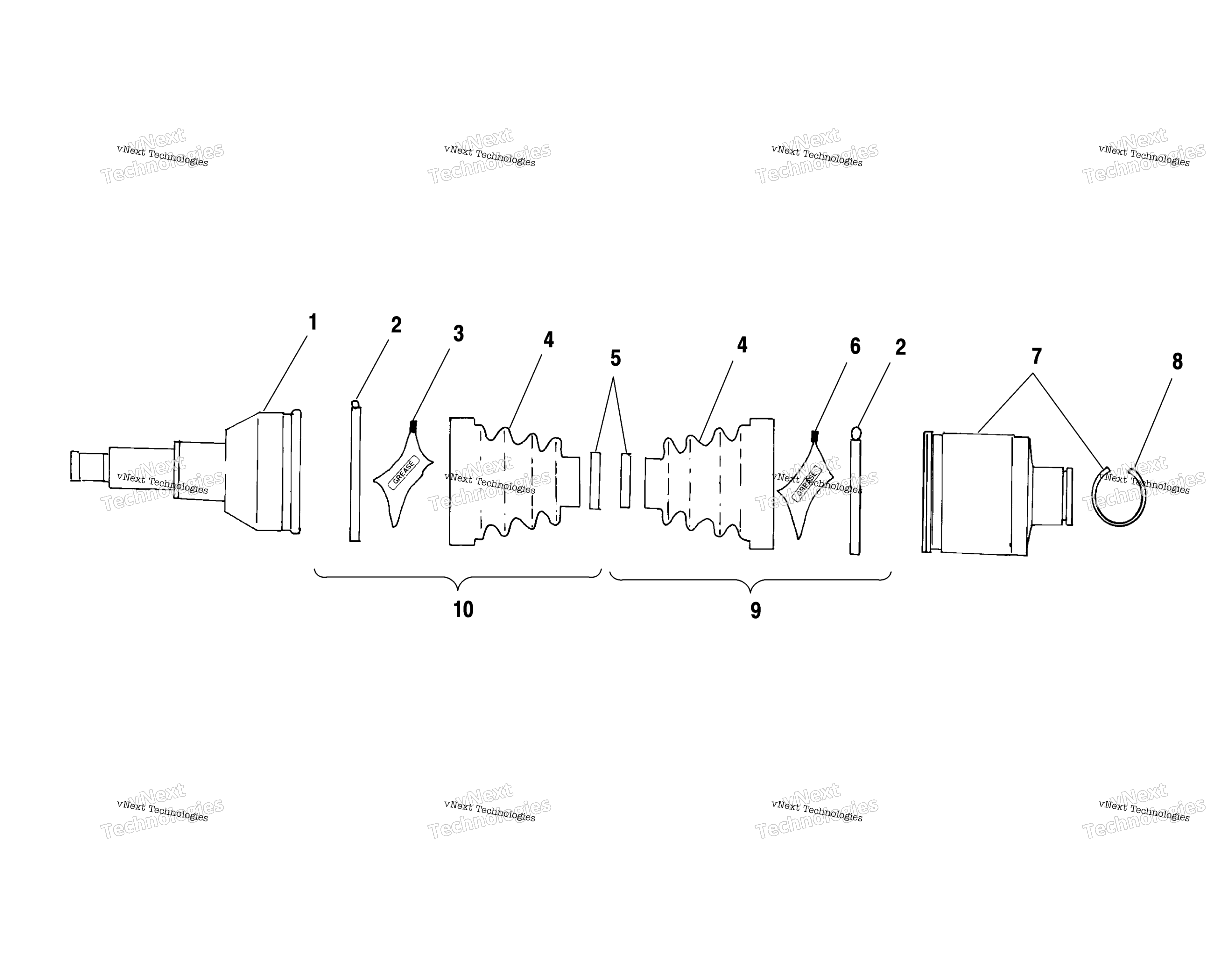 Задняя часть Drive Shaft A01ch50aa