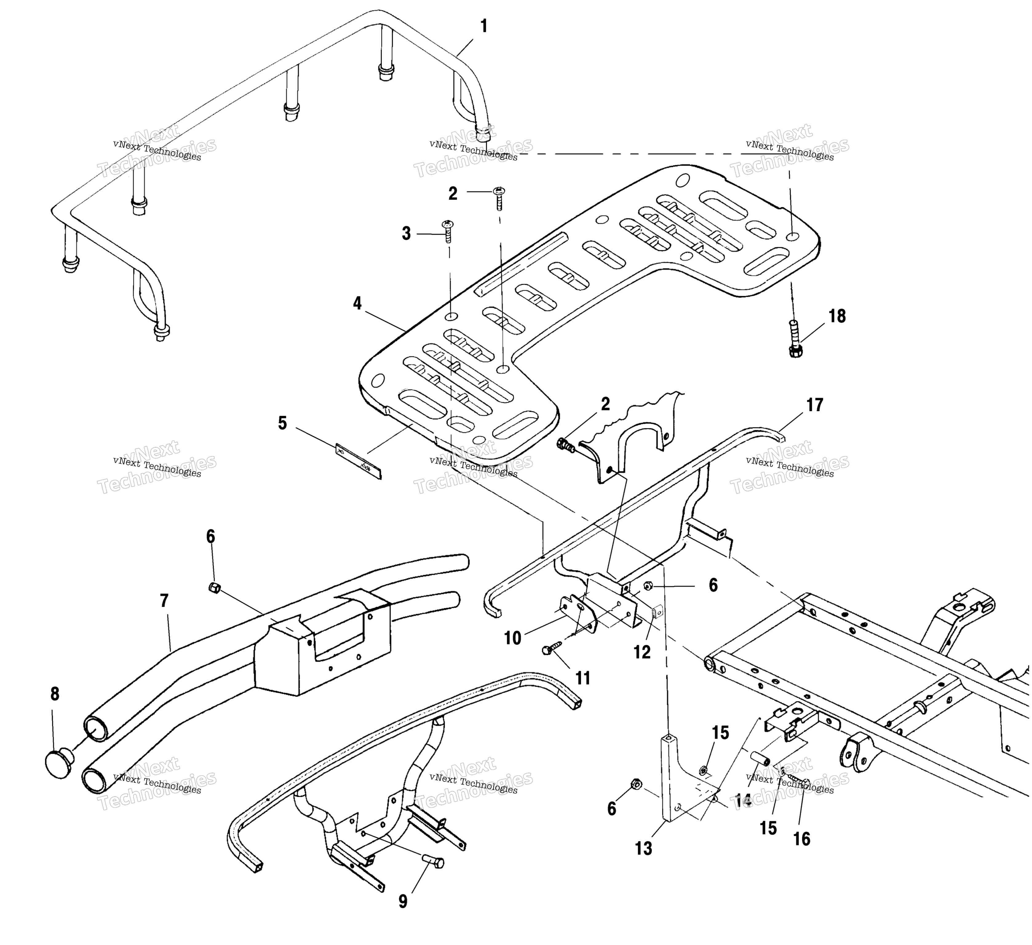 Задняя часть Rack Mounting A01ch50aa