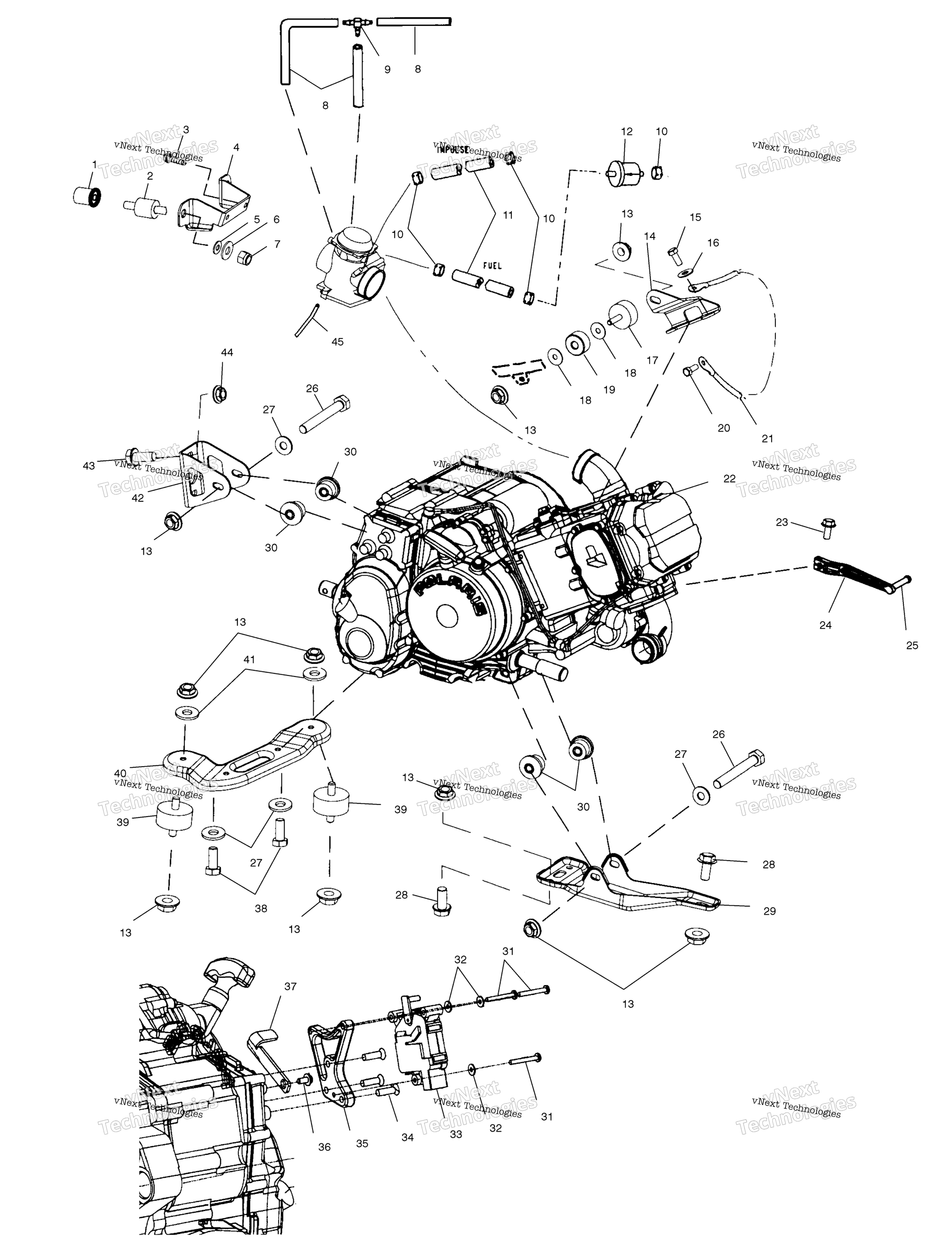 Двигатель Mounting