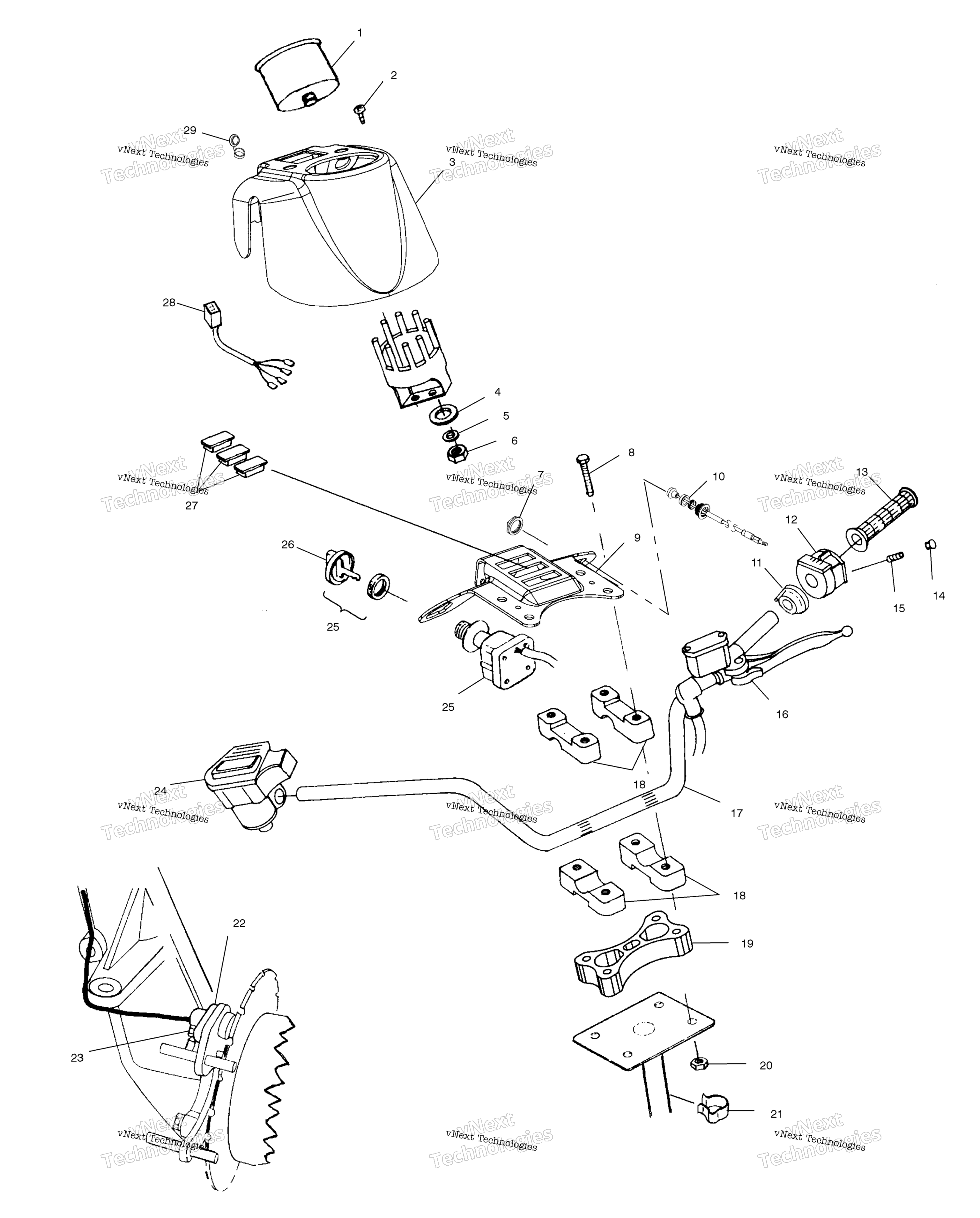 Руль & Headlight Pod