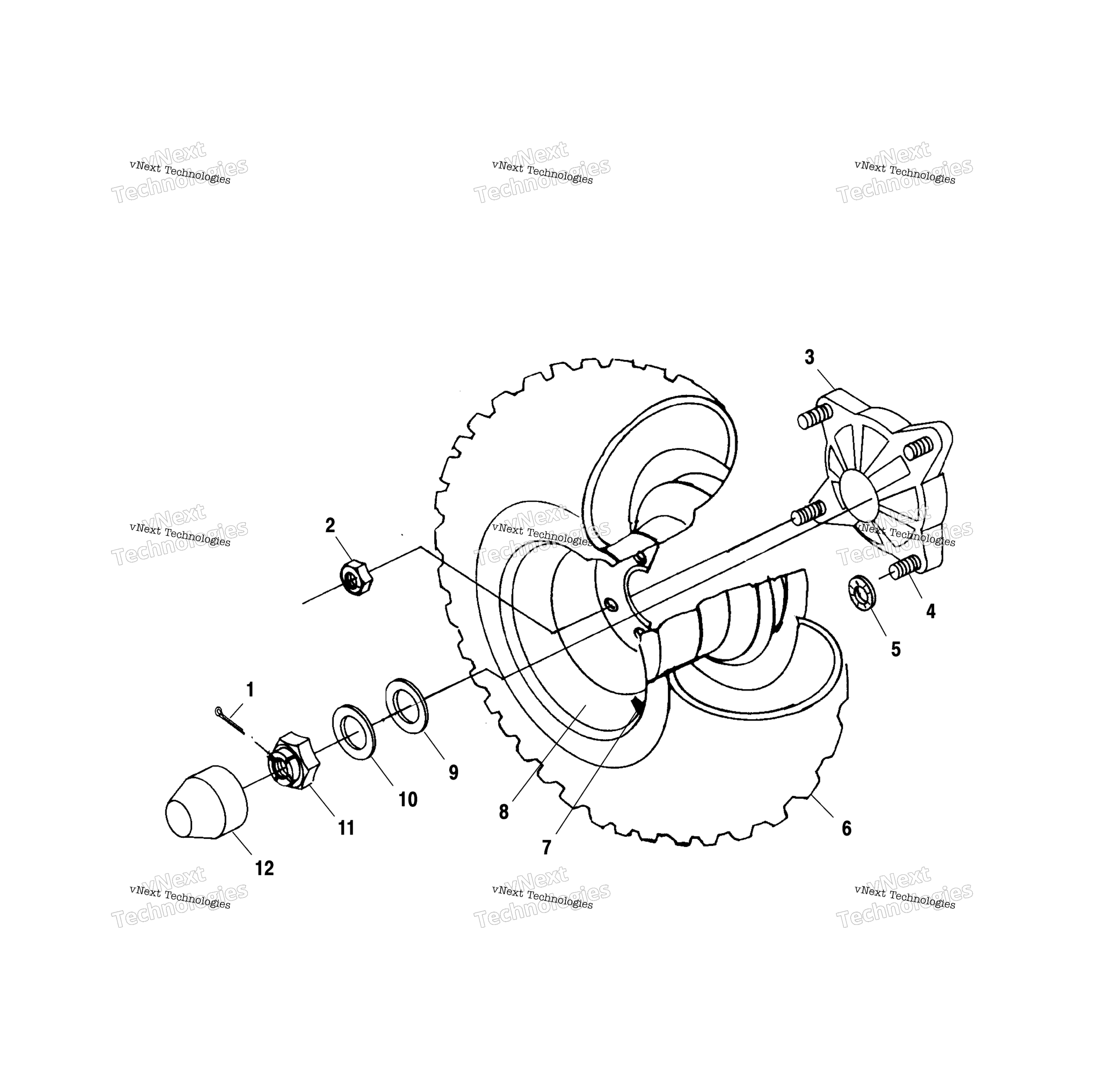 Задняя часть Wheel Drive A01ck42aa