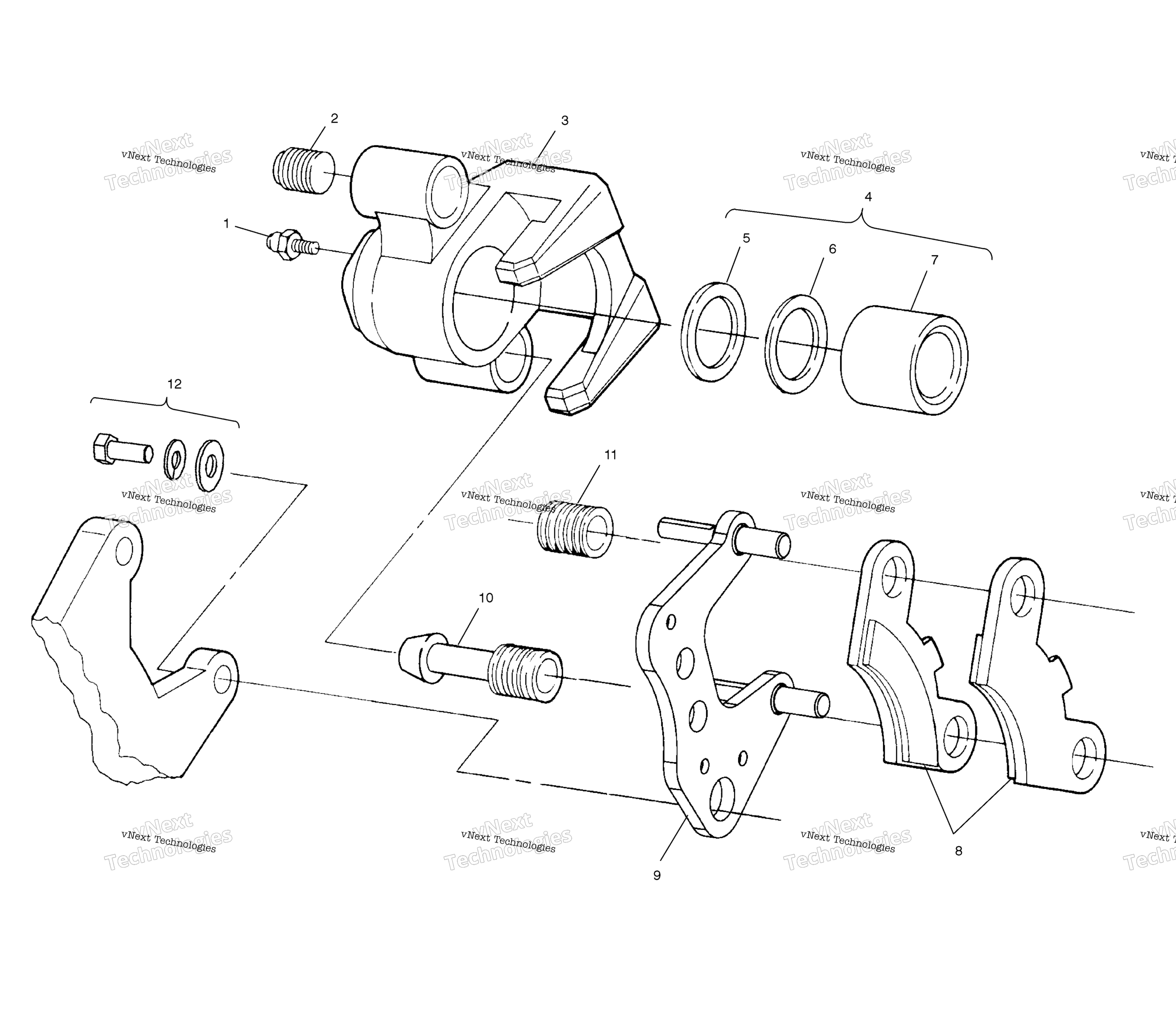 Передняя часть Brake A01ck42aa