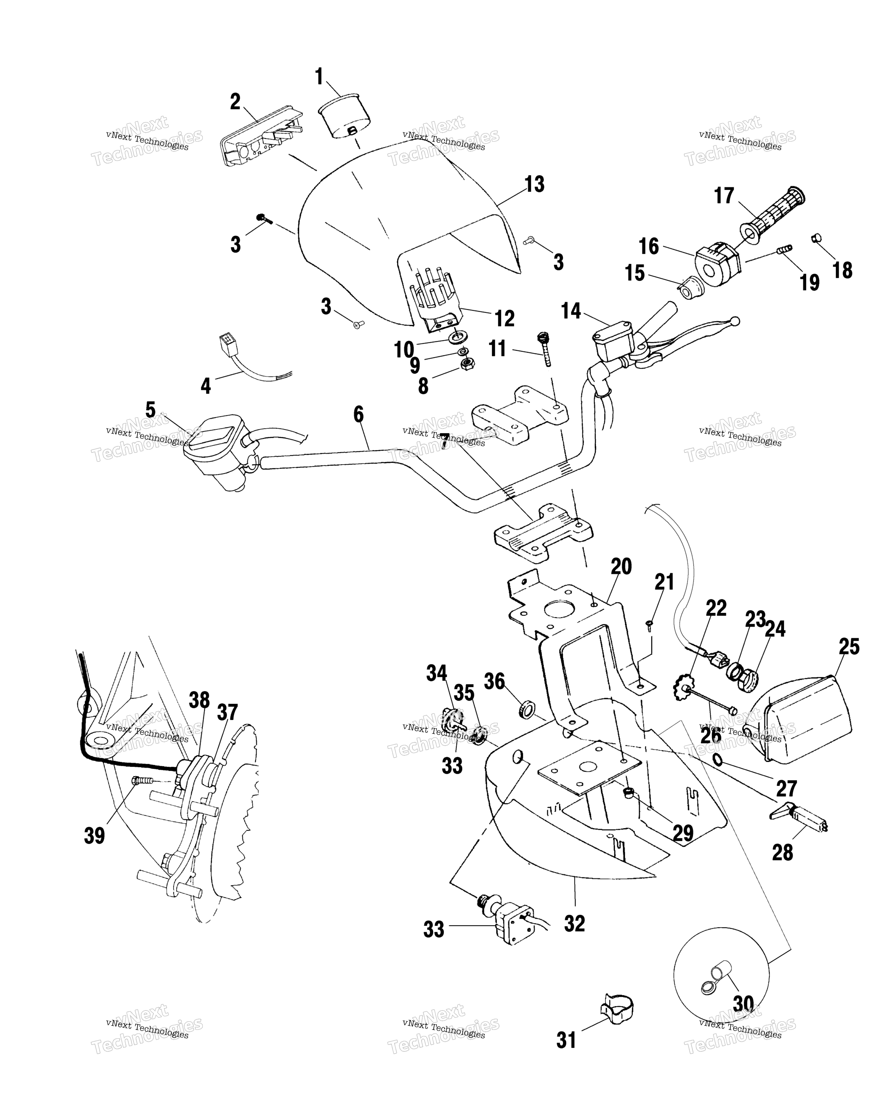 Руль & Headlight Pod