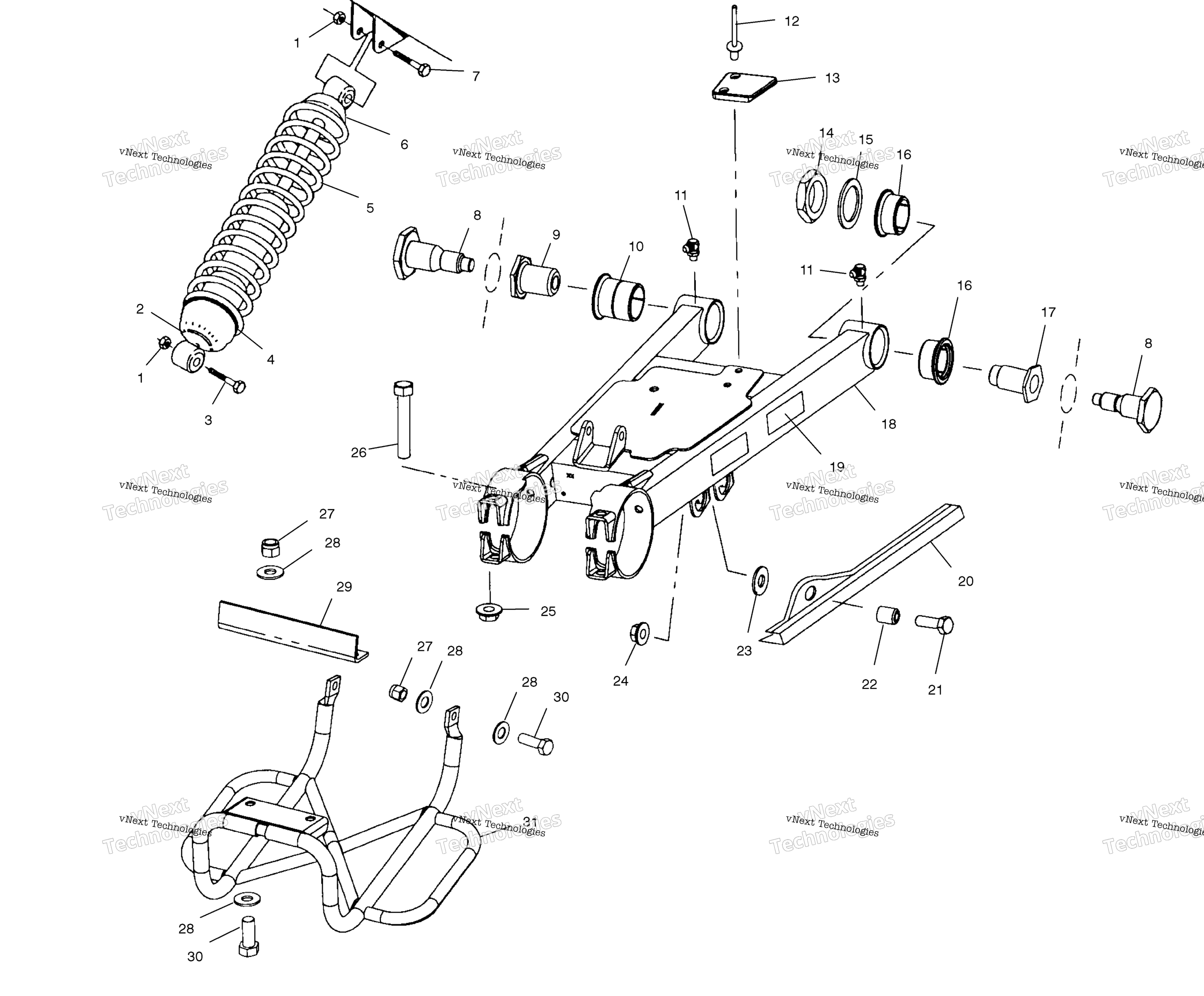 Swing Arm / Shock крепление A01cl50aa