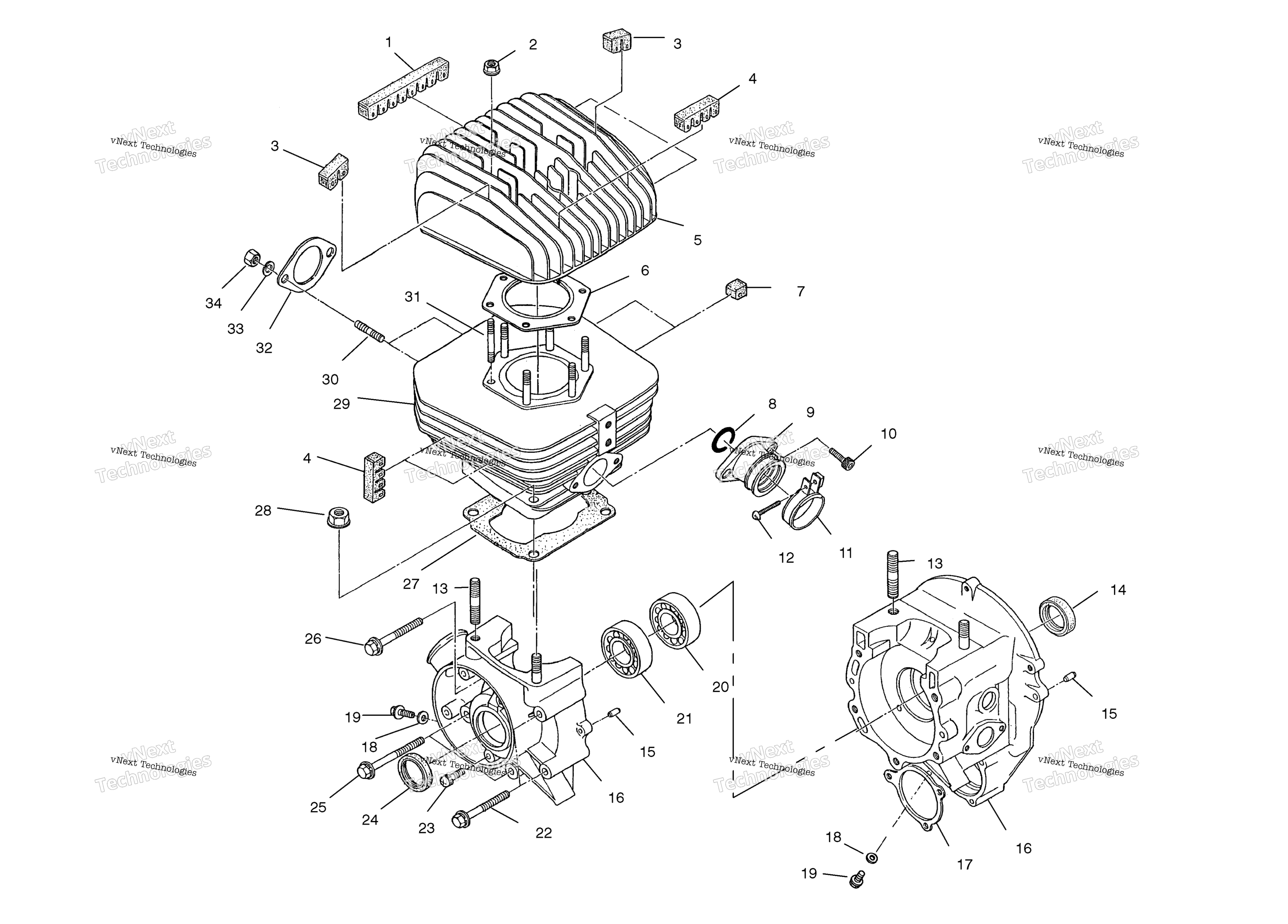 Картер & Cylinder A02ba25ca/Cb/Cd
