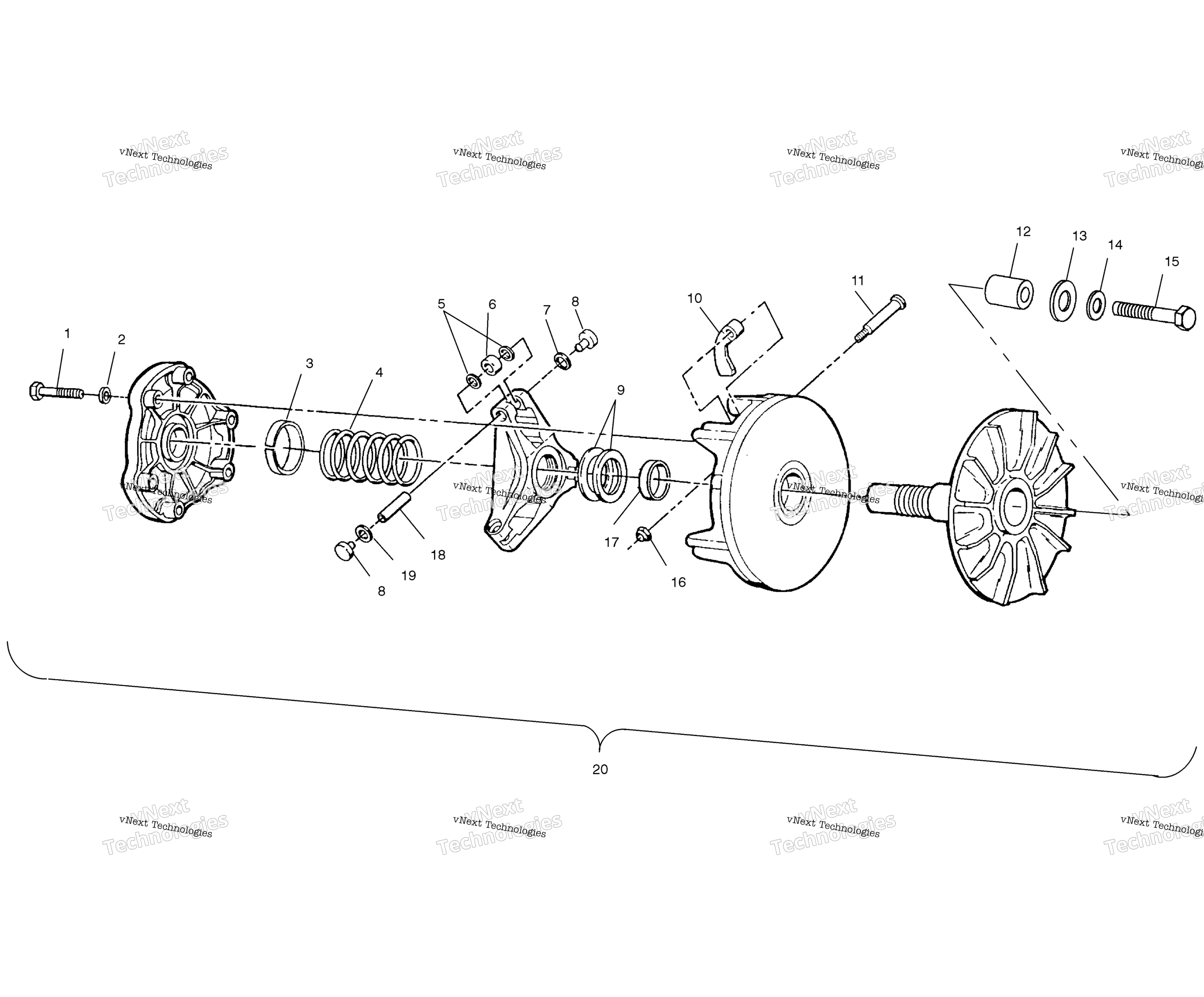 Привод Clutch A02ba25ca/Cb/Cd