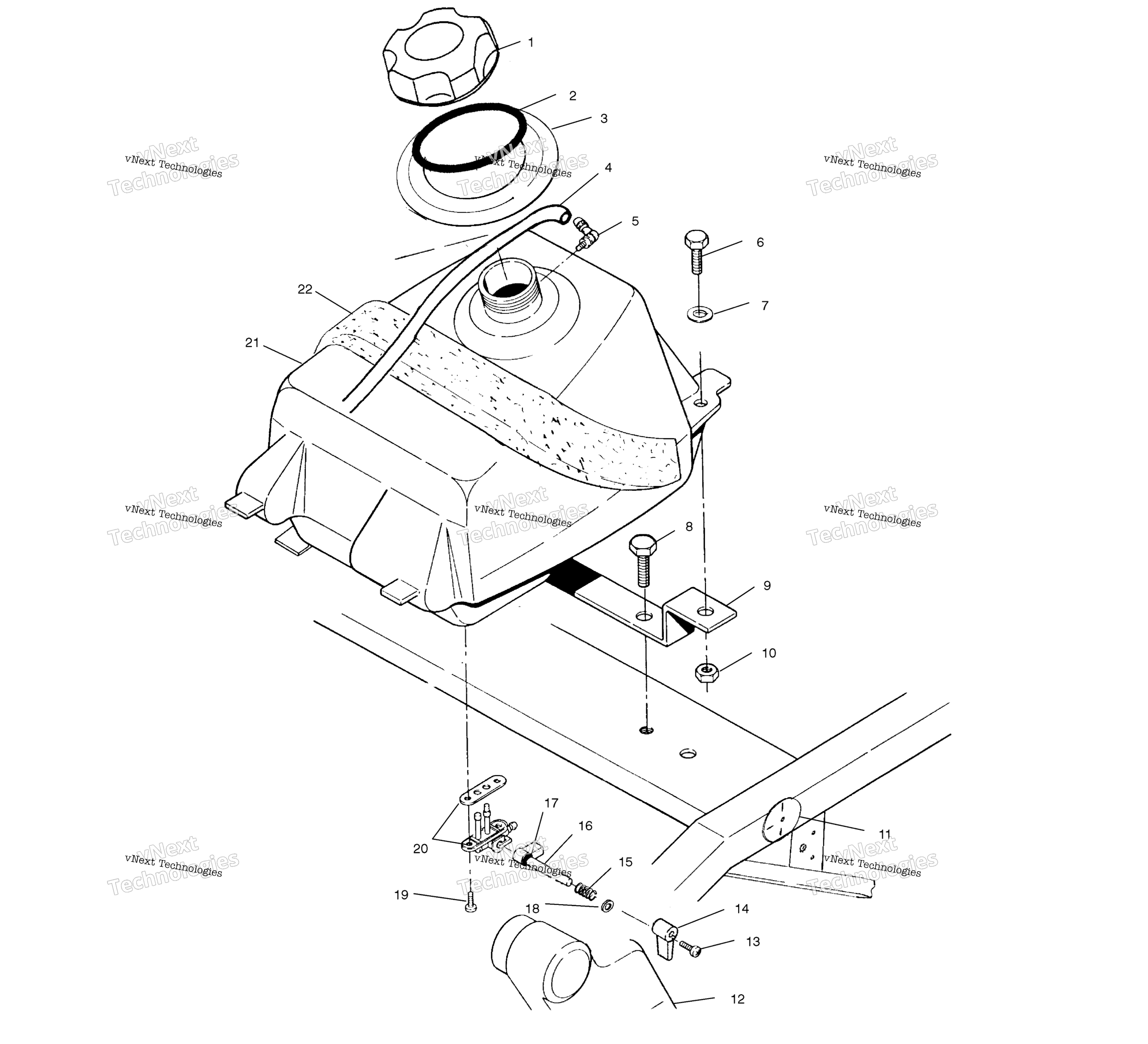 Топливная система Tank A02ba25ca/Cb/Cd